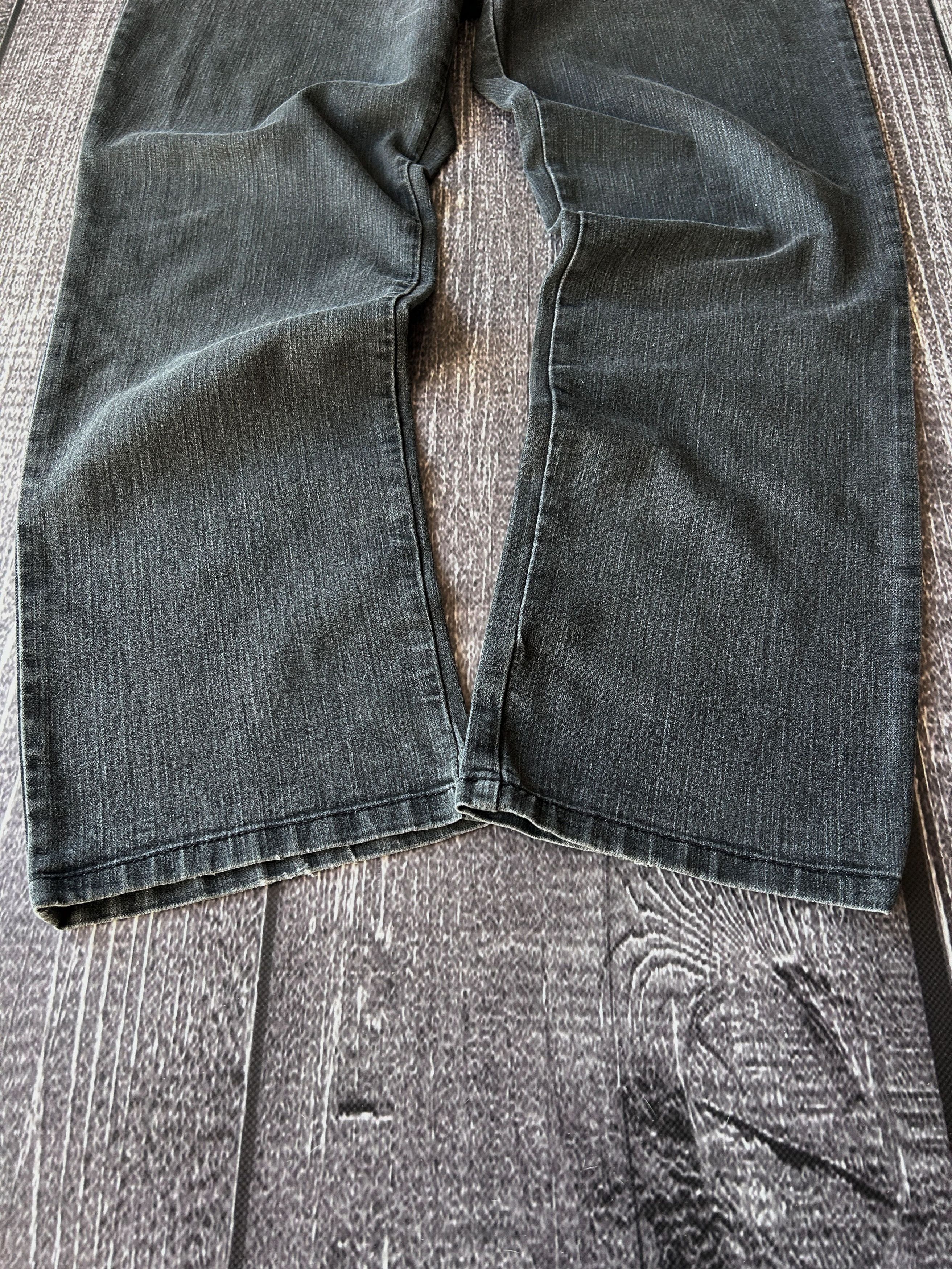 Vintage Dark Wash Wide Leg Denim Jeans Minimal Baggy Y2K Style Size US 32 / EU 48 - 3 Thumbnail