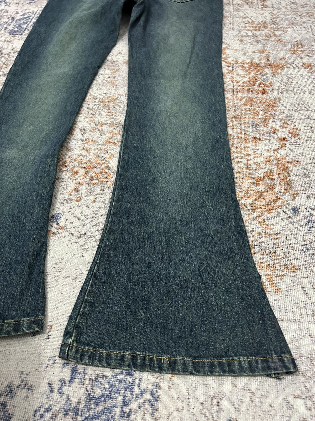 If Six Was Nine Jouer Aux Echecs Flared Bell Buttom Jeans Size US 32 / EU 48 - 9 Thumbnail