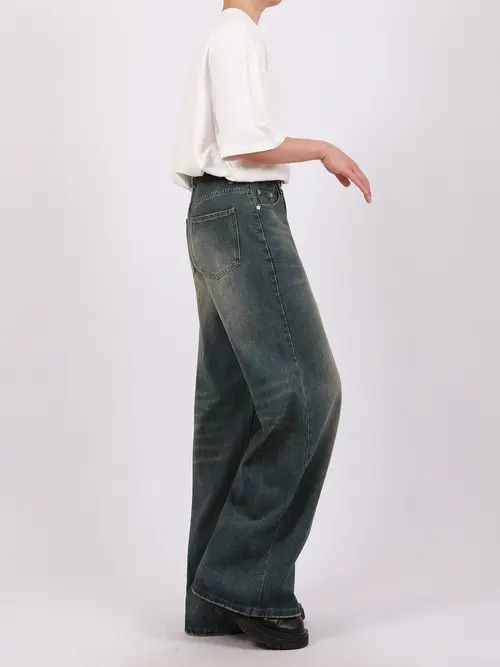 Other Vintage distressed washed American loose wide-leg jeans Size US 32 / EU 48 - 6 Thumbnail