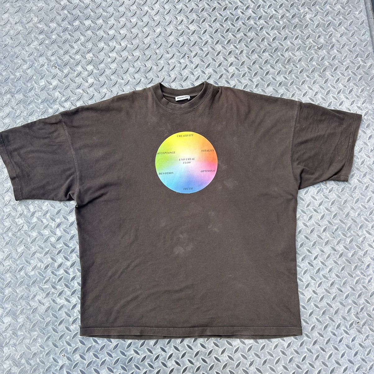 Balenciaga Balenciaga Universal Flow embroidered tee fit 3XL Size US L / EU 52-54 / 3 - 4 Thumbnail
