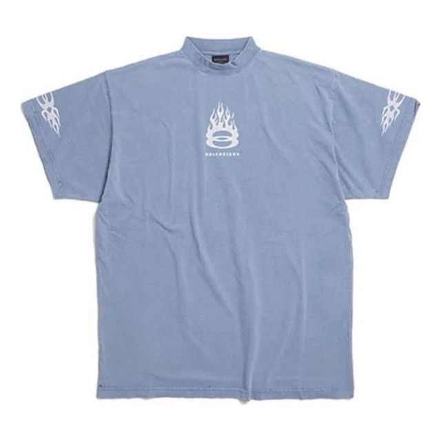o1mt1gz0226 Burning Unity T-Shirt Oversized In Blue