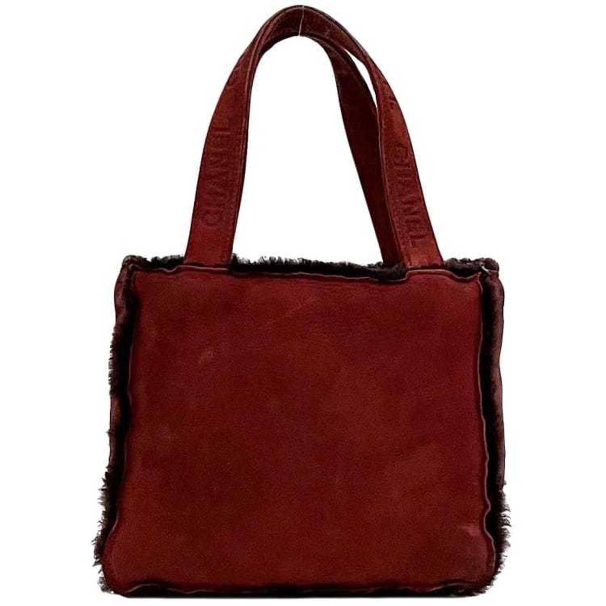 Chanel Mouton Bag Handbag Ec-22957 Red 5Th Series Fur 5063459 Chanel Mini Ladies Tote, Women's