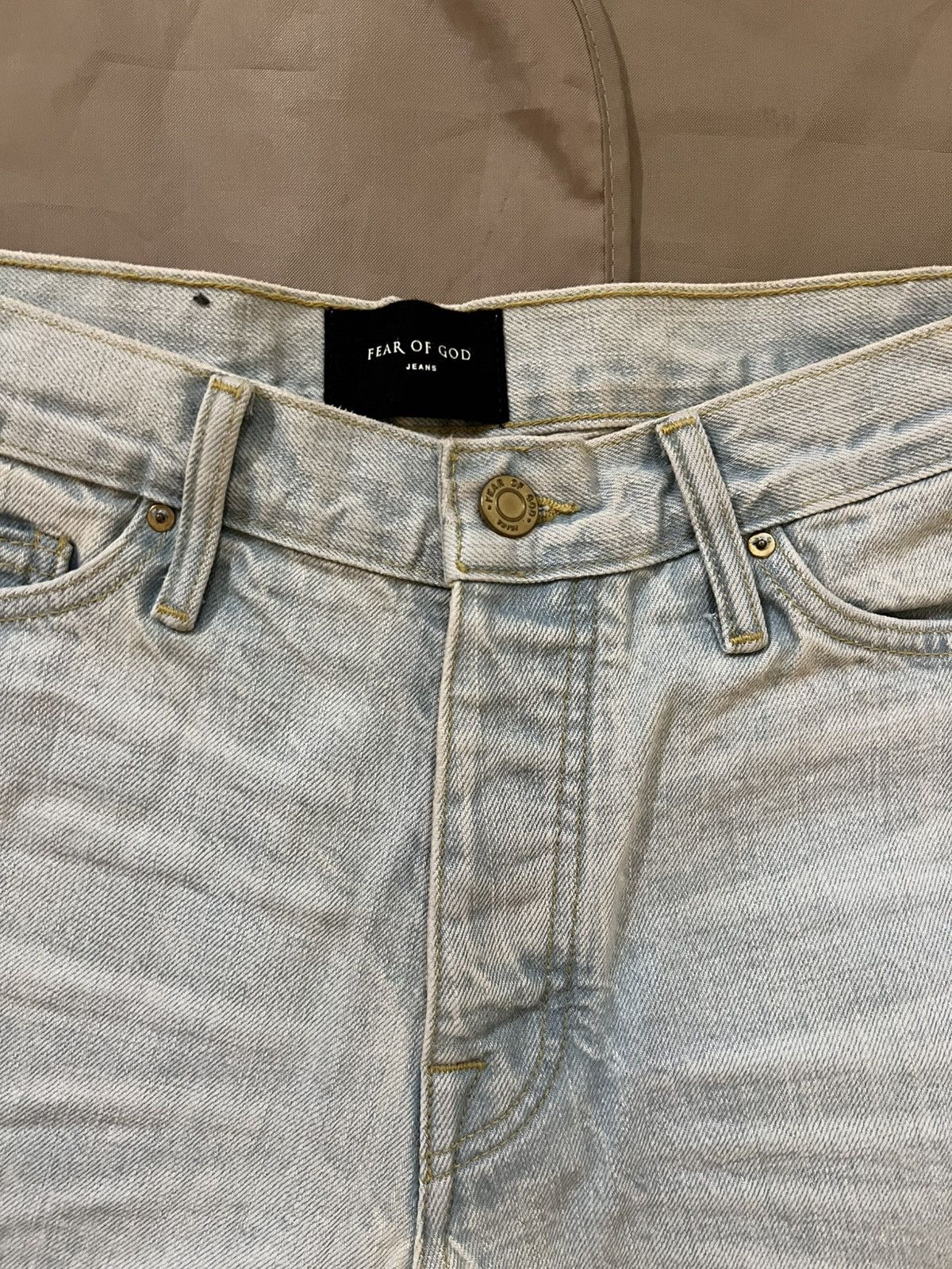 Fear of God Fear of God Blue Distressed Zipped Hem Slim Fit size 32 Size US 32 / EU 48 - 2 Thumbnail