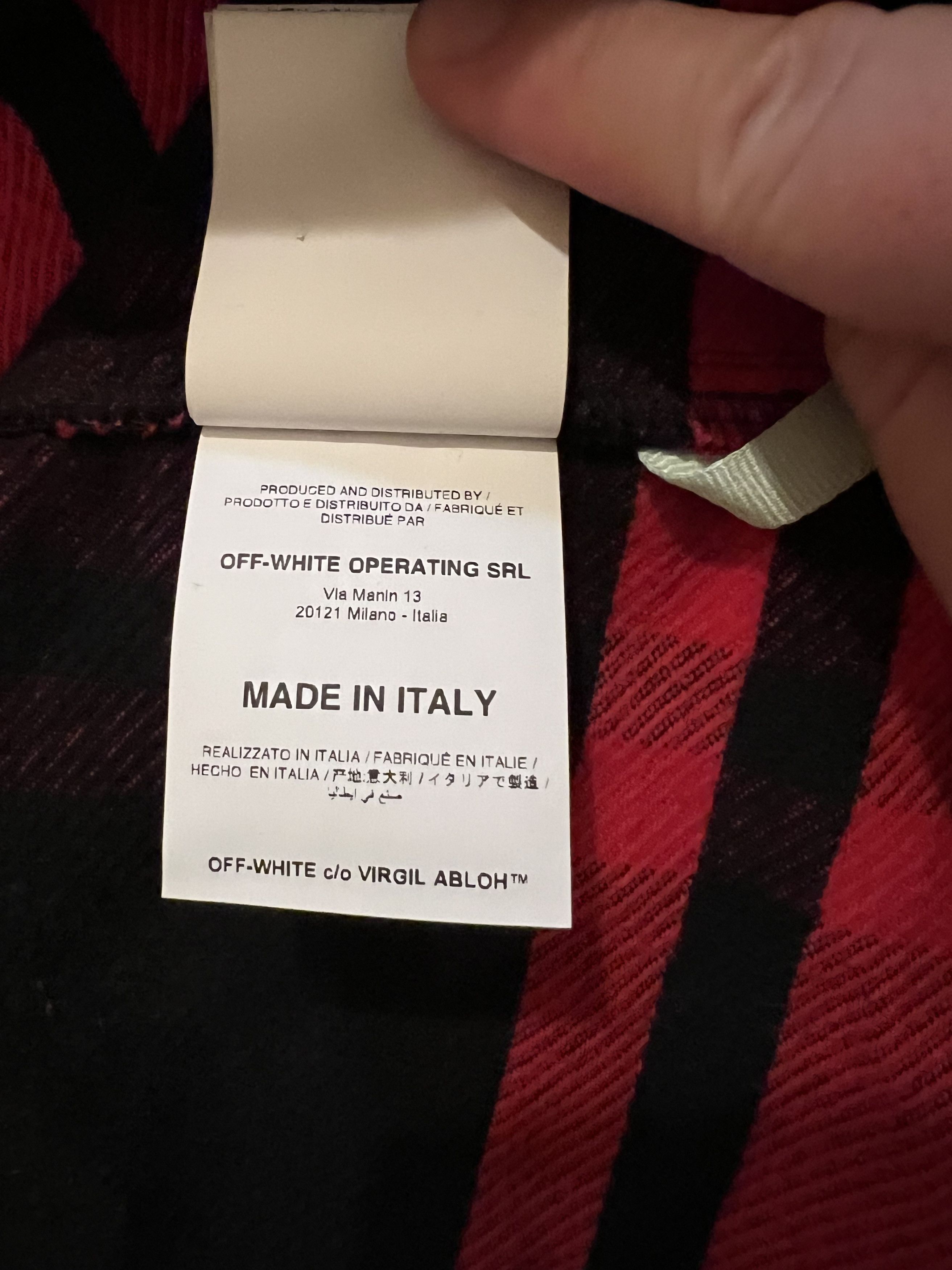 Off-White Off-White Red Flannel Shirt "99" Size US S / EU 44-46 / 1 - 13 Thumbnail