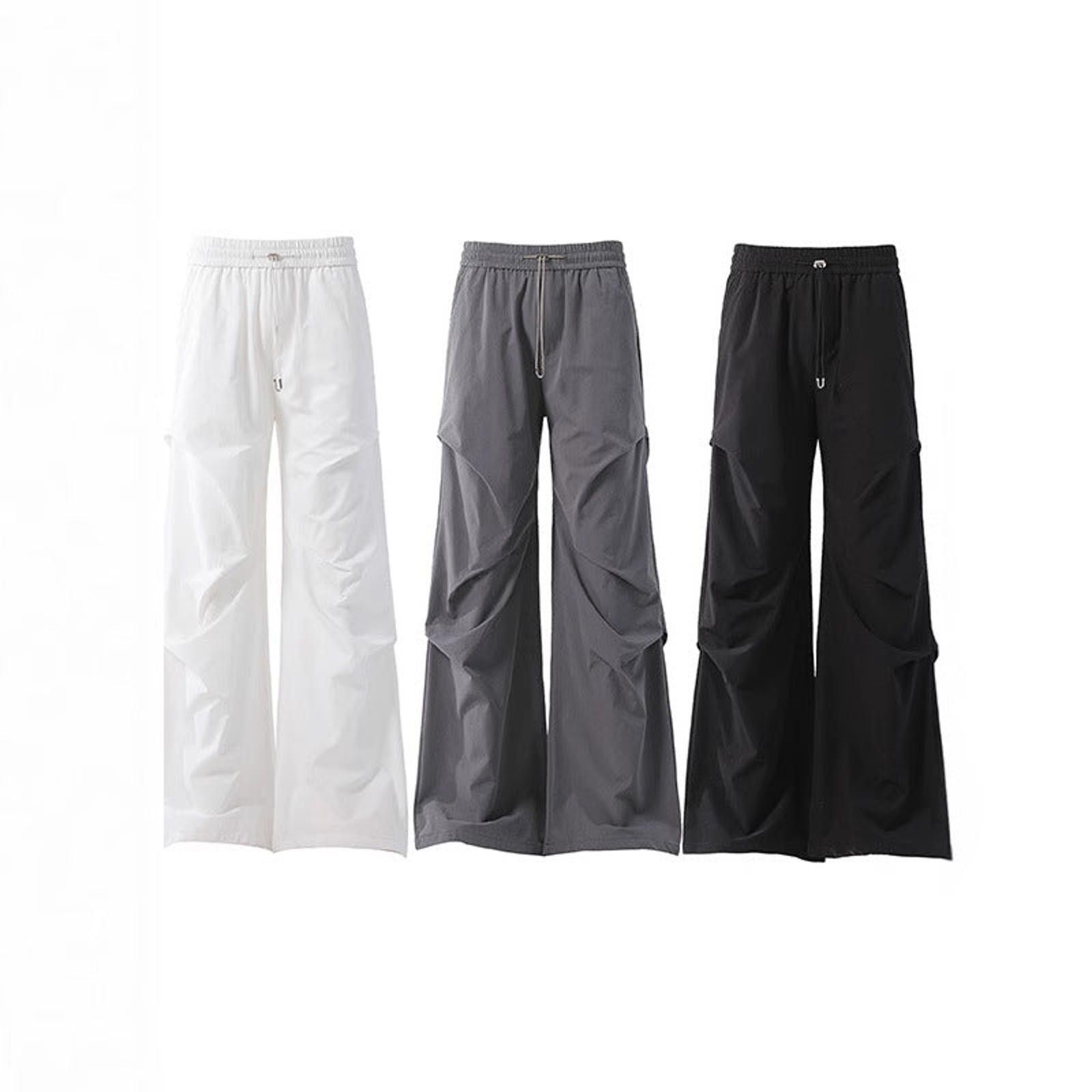 Japanese Brand Black Wide Leg Baggy Pants, Relaxed Fit Trousers Size US 32 / EU 48 - 5 Thumbnail