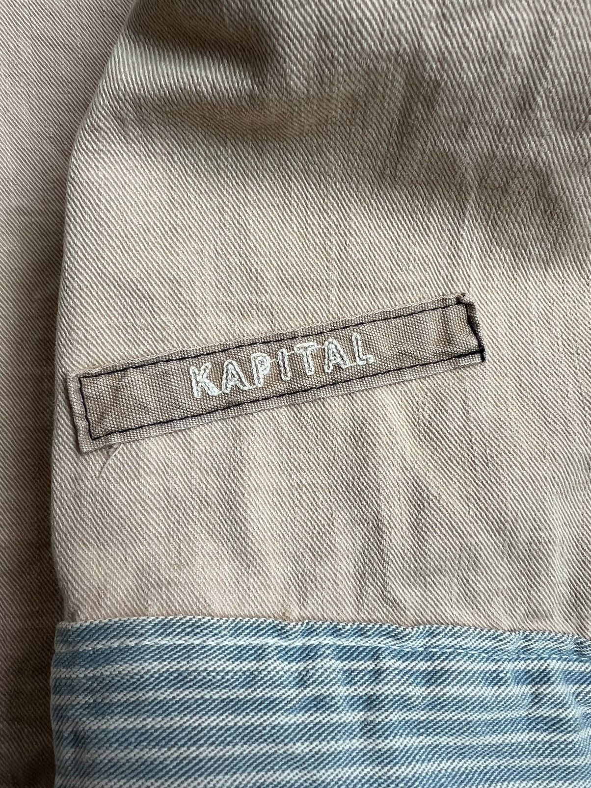Kapital Vintage Kapital Stripe Military Denim Jacket Size US S / EU 44-46 / 1 - 9 Thumbnail