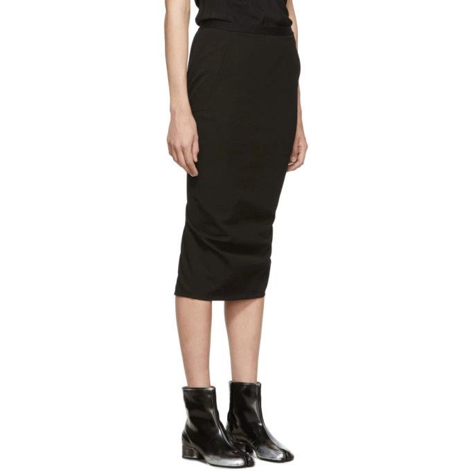 Rick Owens o1y0126 Midi Skirt in Black Size 27" / US 4 / IT 40 - 2 Thumbnail