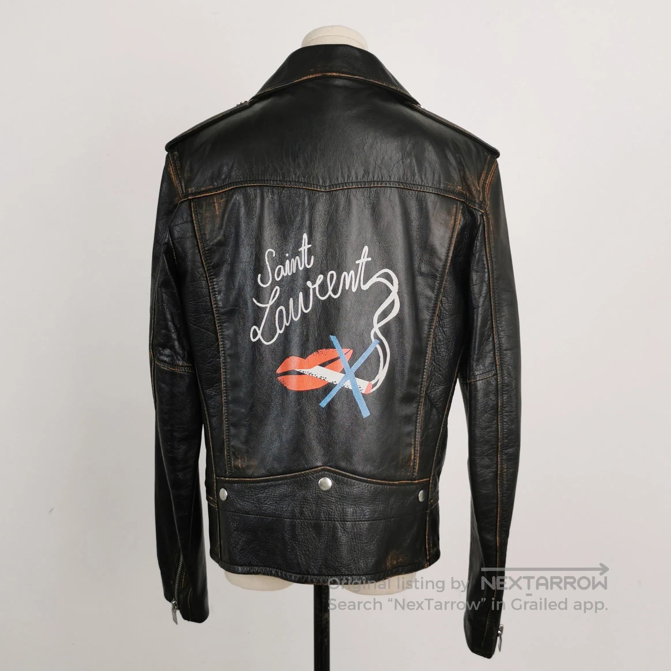 Saint Laurent Paris Saint Laurent Black Leather Biker Jacket XS. Size US M / EU 48-50 / 2 - 1 Thumbnail