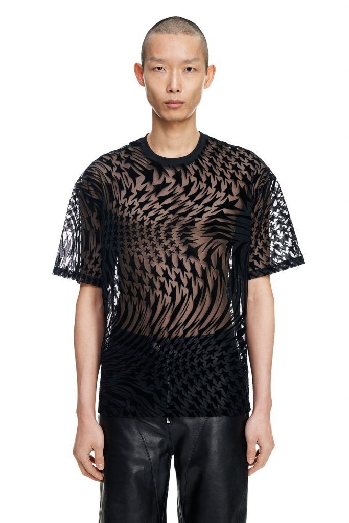 Mugler Mugler x H&M Swirling Star Mesh T-Shirt Size US XXL / EU 58 / 5 - 1 Thumbnail