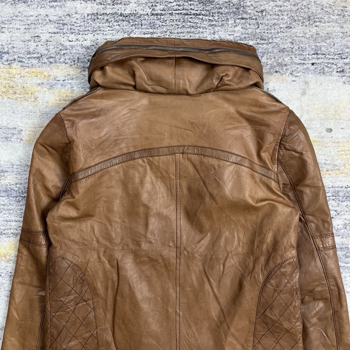 14th Addiction Qualite bono leather jacket thumb hole sleeve vkei style Size US XS / EU 42 / 0 - 6 Thumbnail