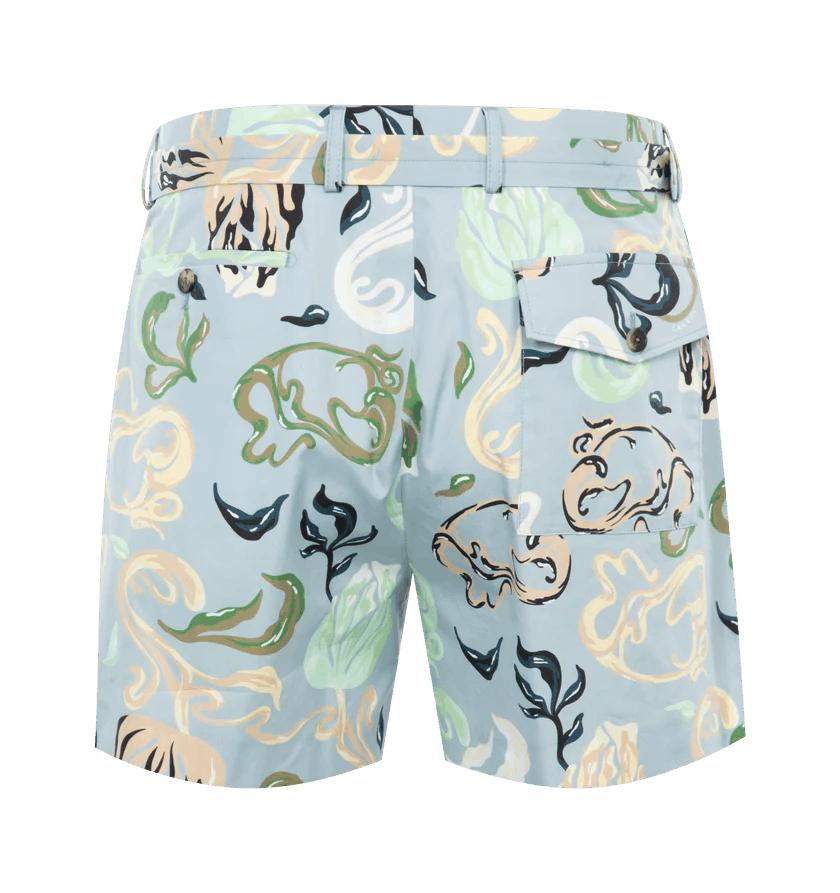 Lanvin o1h1sh11224 Printed Shorts in Azur Size US 38 / EU 54 - 2 Thumbnail