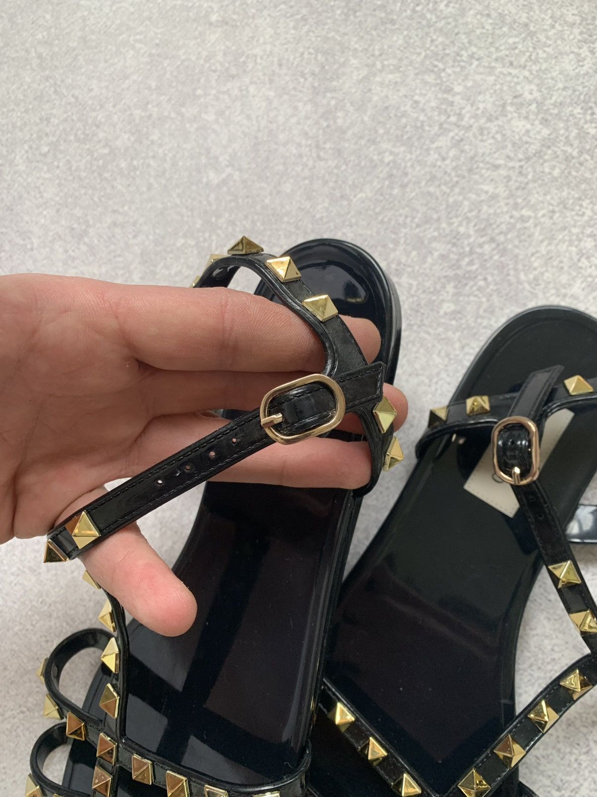 Valentino Valentino Garavani Rockstud Jelly Sandals Size US 9 / IT 39 - 7 Thumbnail