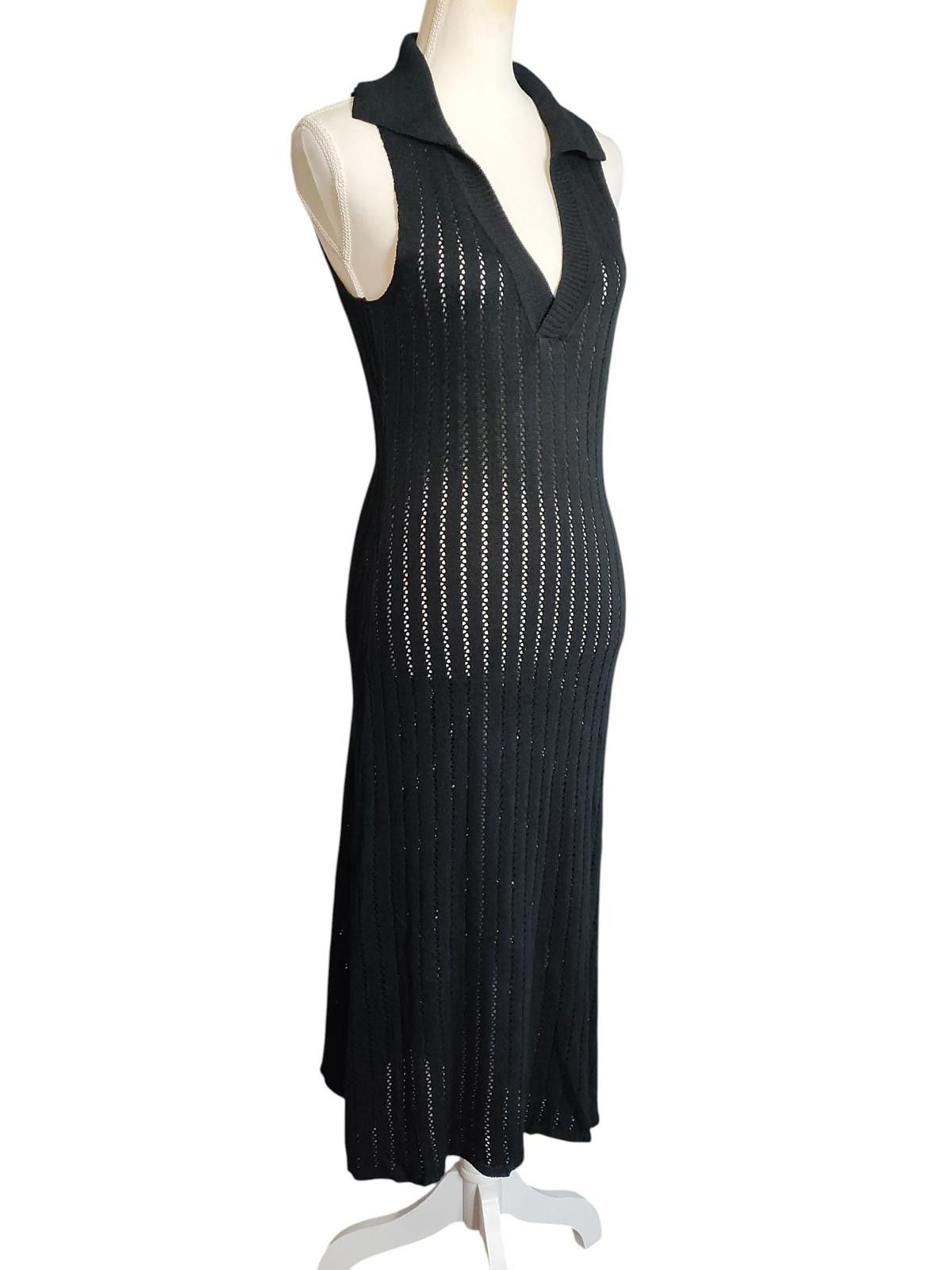 Other DOKOTOO Black Sleeveless Maxi Dress with Collar Size M / US 6-8 / IT 42-44 - 4 Thumbnail
