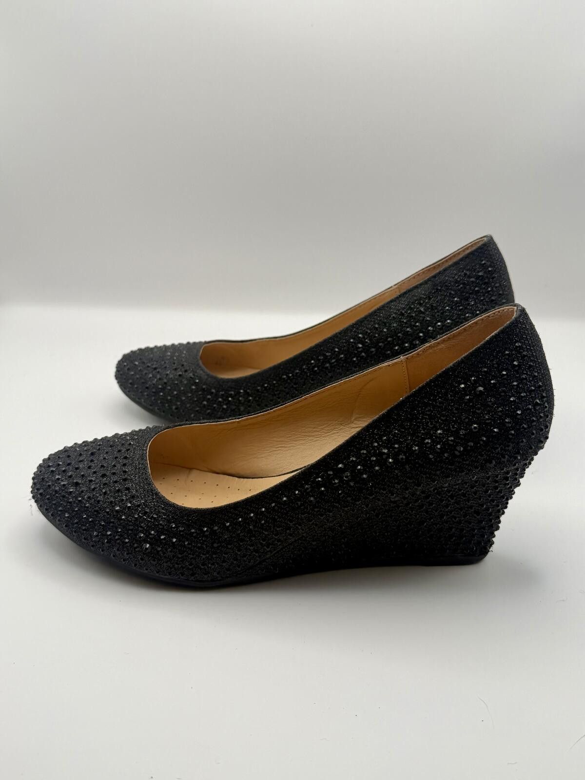 Forever 21 Sparkly Black Rhinestone Wedge Heels - Forever - Size 7 Size US 7 / IT 37 - 6 Thumbnail