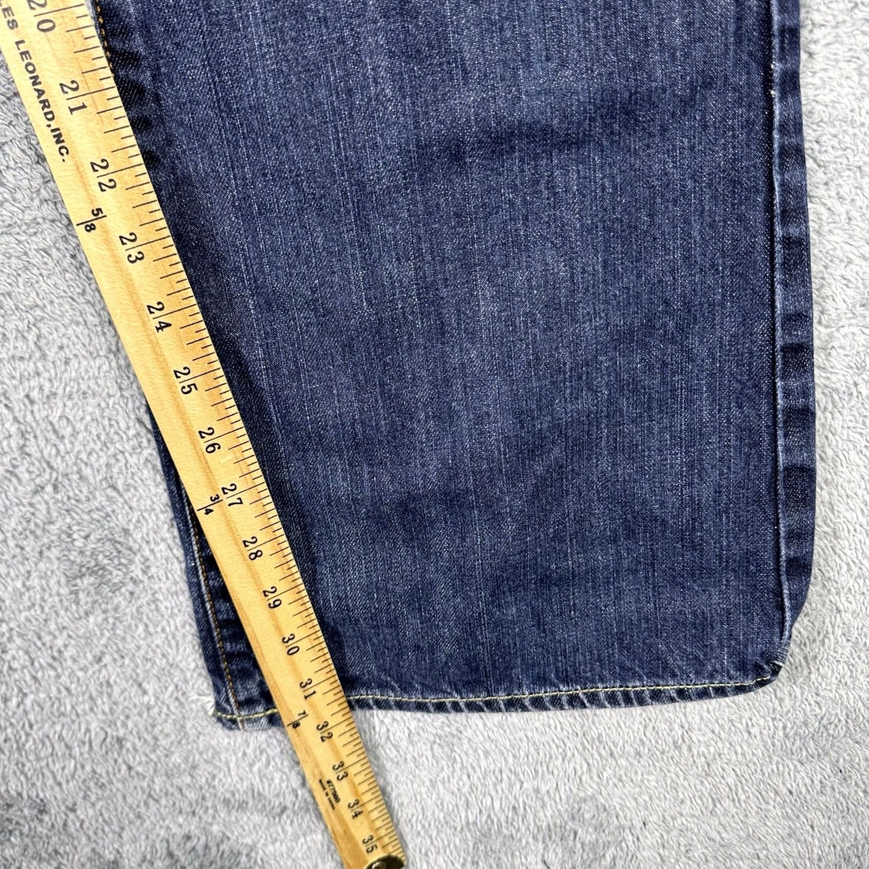 Guess Guess Jeans Falcon Mens 38x32 Dark Blue Denim Baggy - Y2K Bootcut - Low Rise - 5-Pocket - Button Zip Size US 38 / EU 54 - 5 Thumbnail