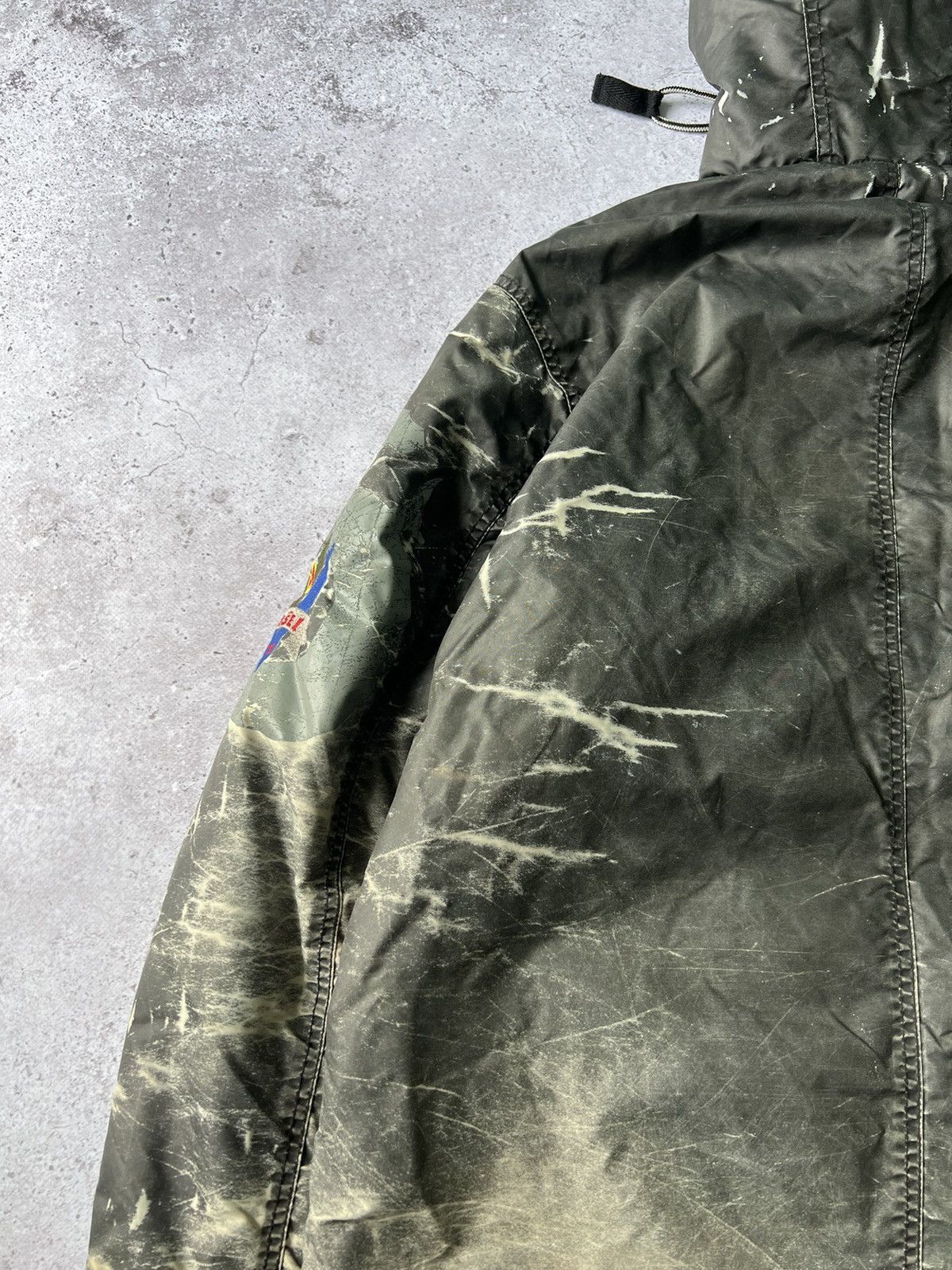 Diesel Crazy Vintage Diesel Avant Garde Faded Bomber Parka Jacket Size US XL / EU 56 / 4 - 11 Thumbnail