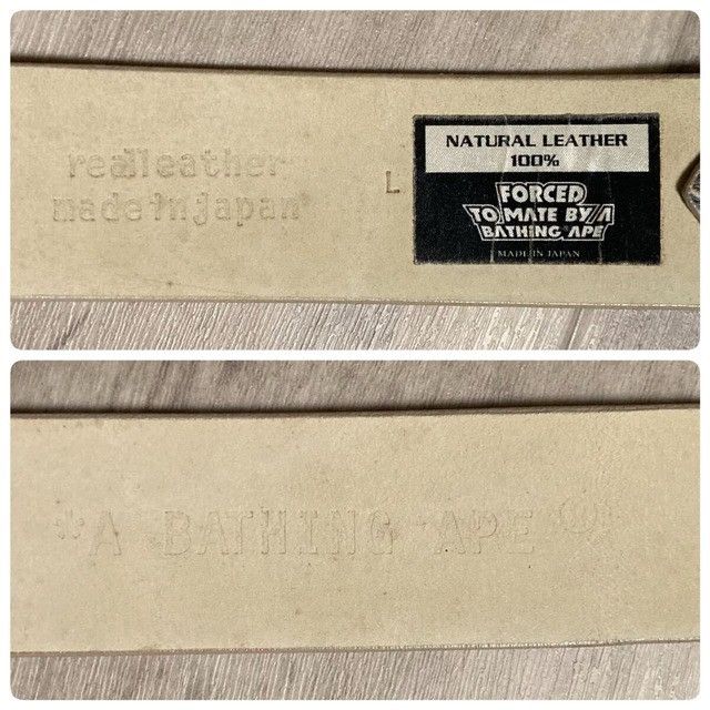 Bape BAPE Gold Buckle Leather Belt ABC Camo Green APE NIGO Size ONE SIZE - 6 Thumbnail