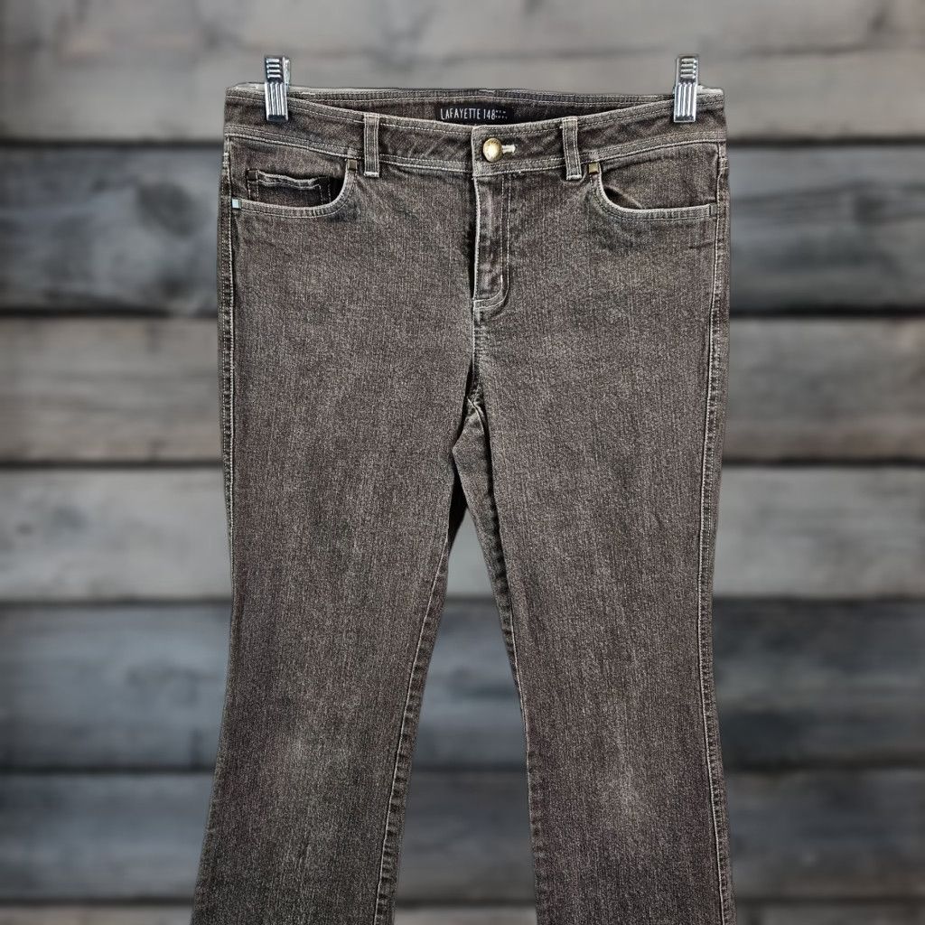 Vintage Lafayette 148 Womens Bootcut Jeans Sz 4 Gray Mid Rise Cotton Blend Denim Inseam 30.5" Size 27" / US 4 / IT 40 - 1 Thumbnail