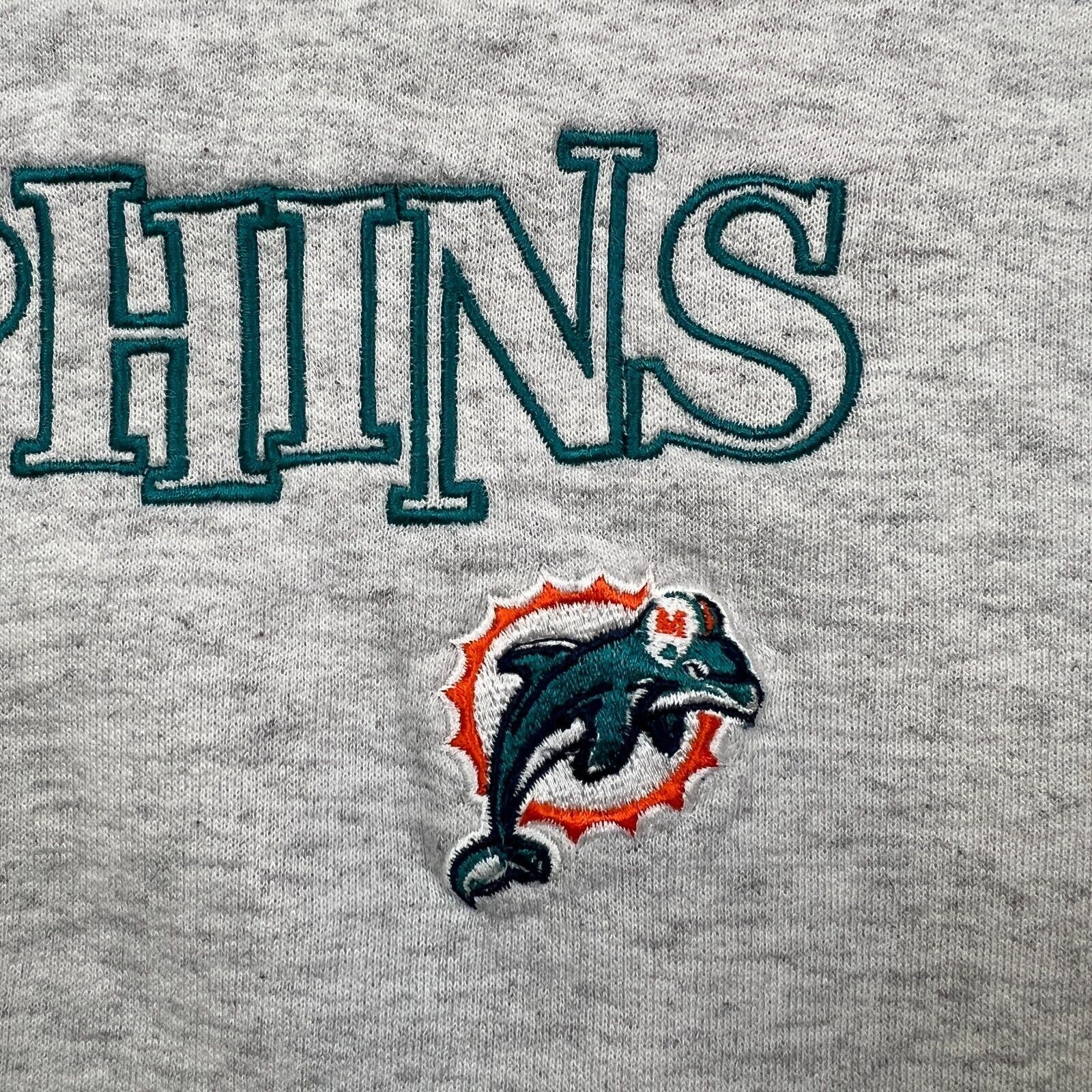 NFL × Vintage 90s Miami Dolphins Sweatshirt XL NFL Football Pullover Crewn Size US XL / EU 56 / 4 - 4 Thumbnail