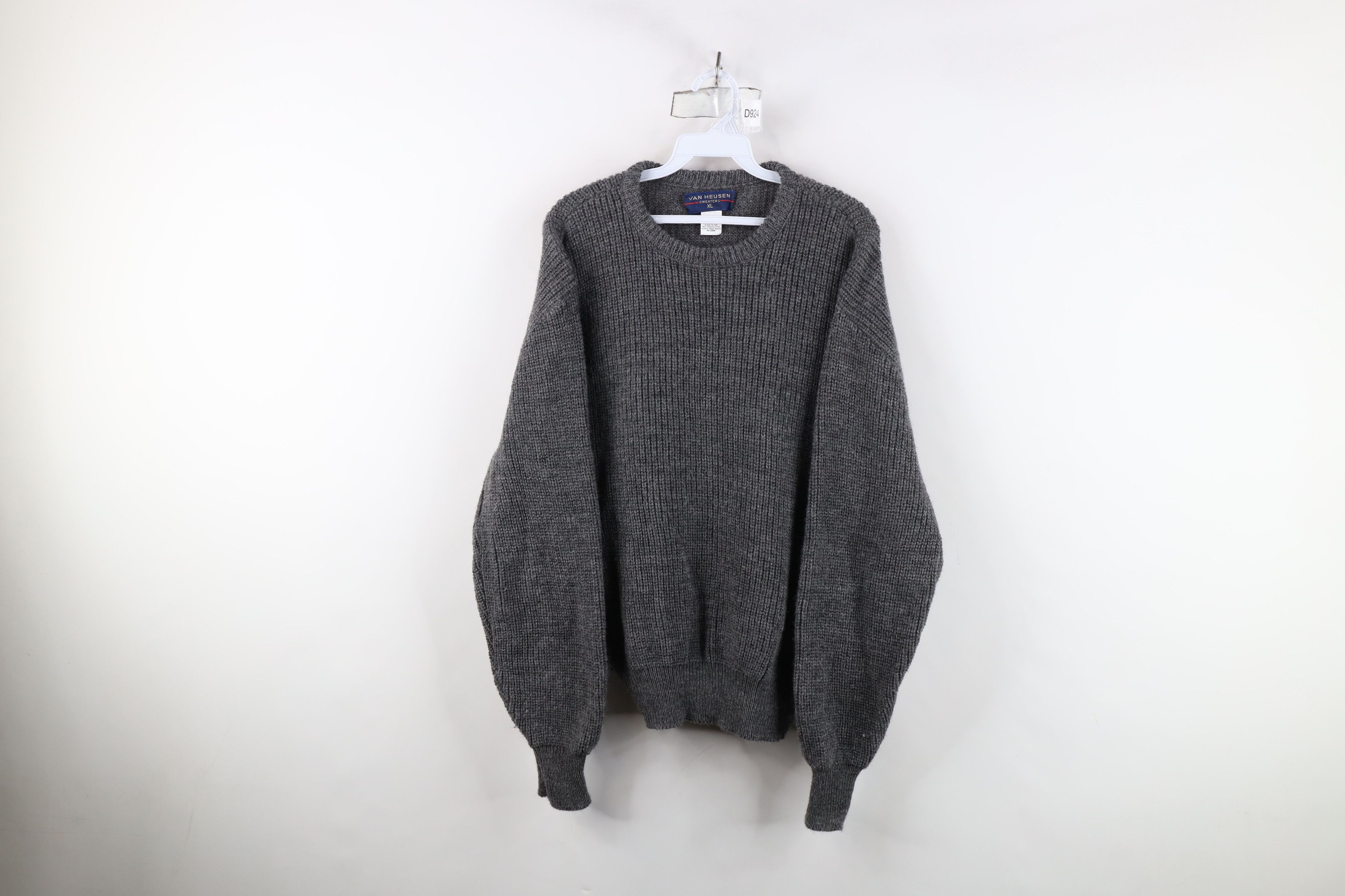 Vintage Vintage 90s Streetwear Ribbed Knit Crewneck Sweater USA Size US XL / EU 56 / 4 - 1 Thumbnail