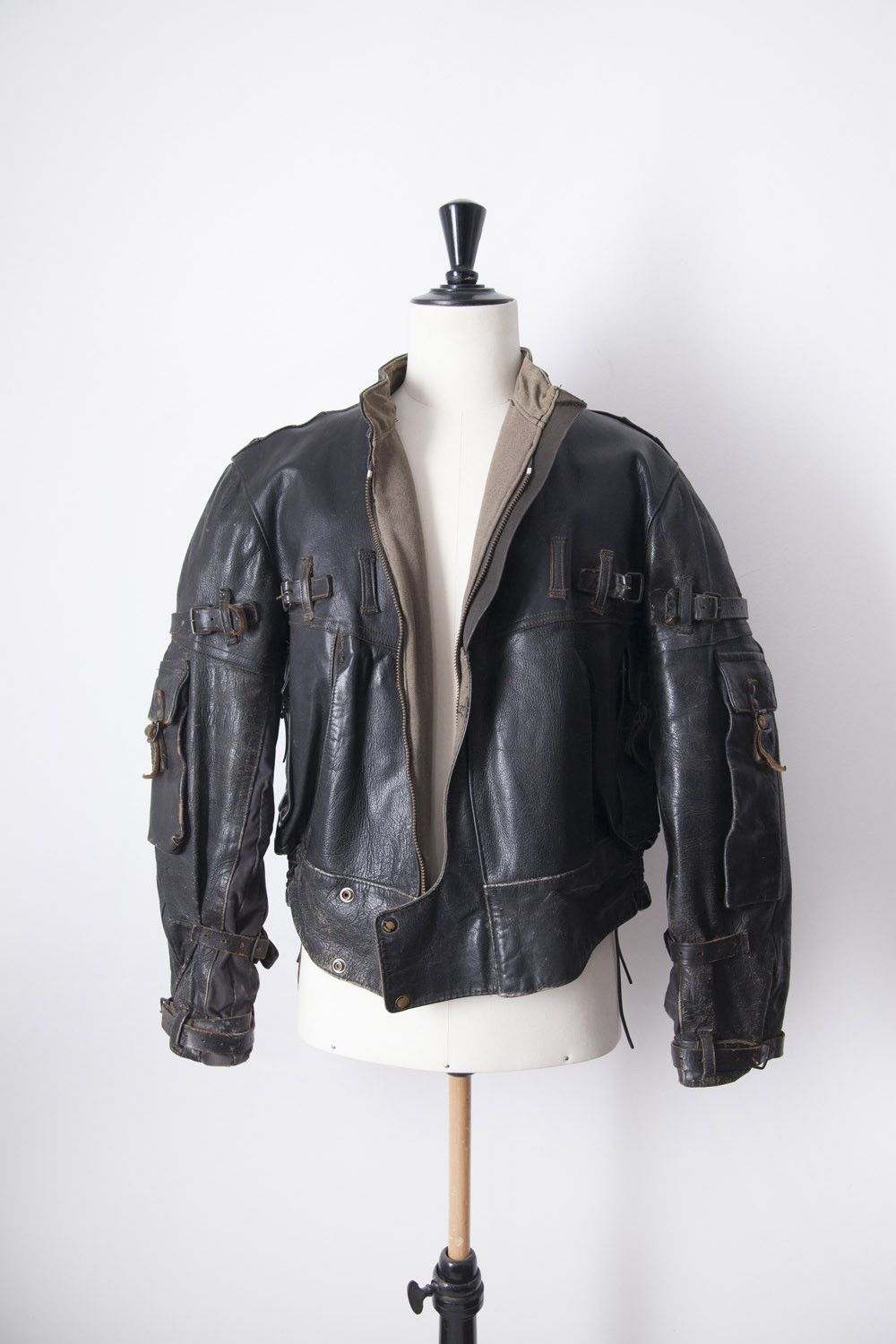 Vintage Vintage 1930's leather ordonnansjacka / swedish moto jacket Size US M / EU 48-50 / 2 - 2 Thumbnail