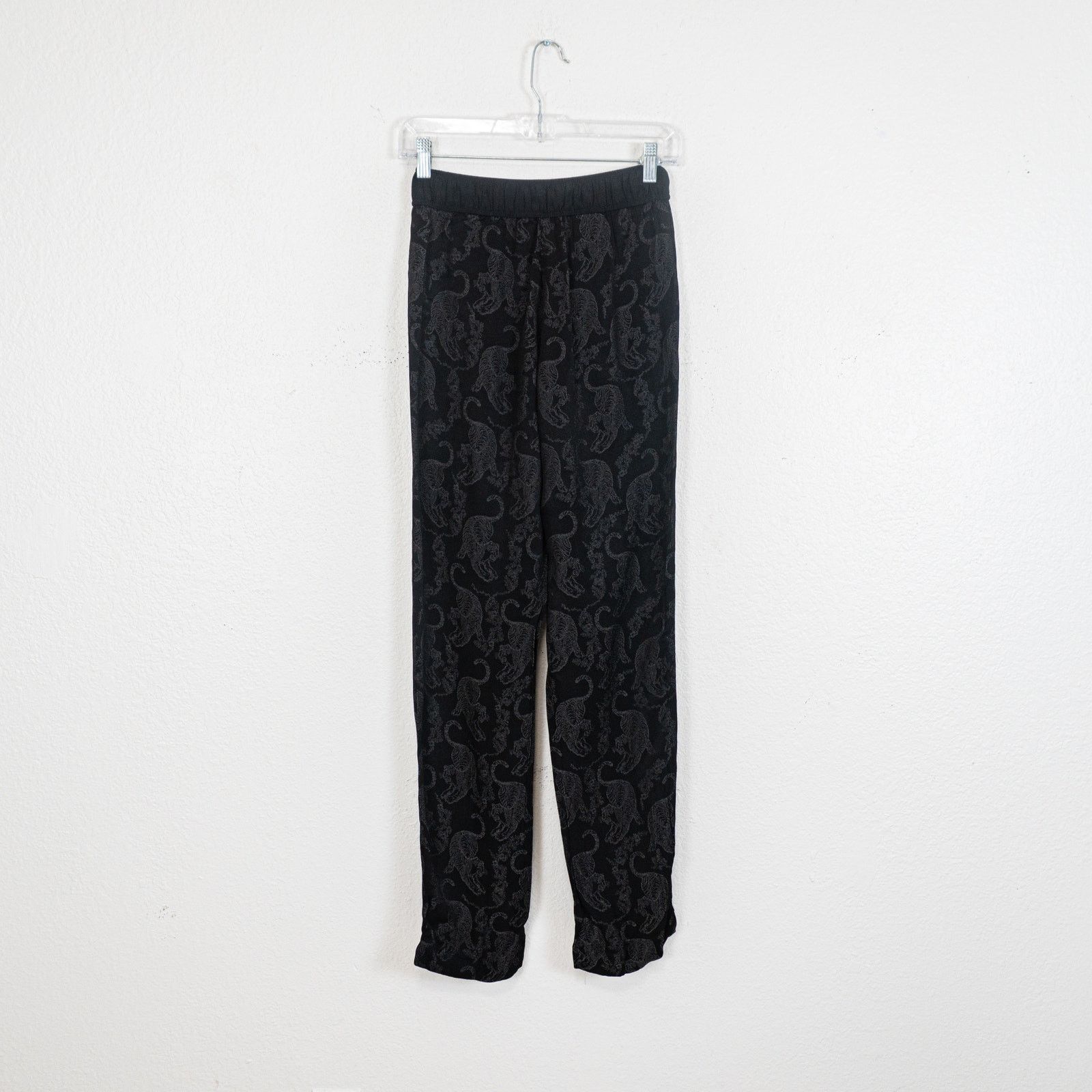 Sandro Sandro Paris Women's Tiger embroidered Pants in black size 1 Size 24" / US 00 / IT 34 - 11 Thumbnail