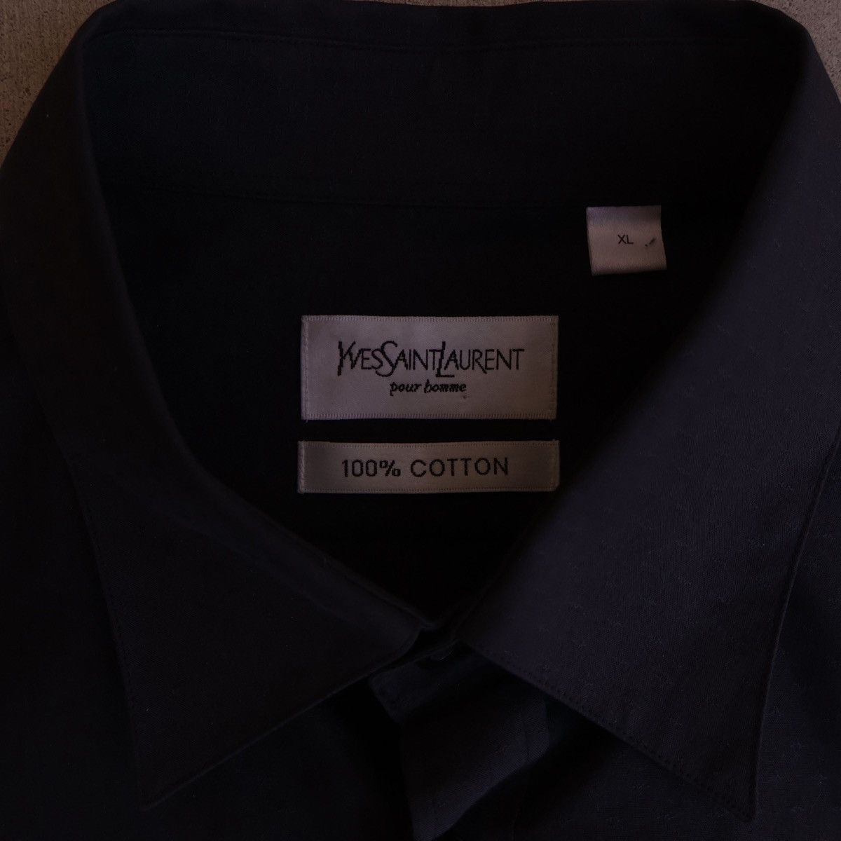 Vintage × Yves Saint Laurent YSL Shirt Dark Grey Cotton Size US XL / EU 56 / 4 - 2 Thumbnail