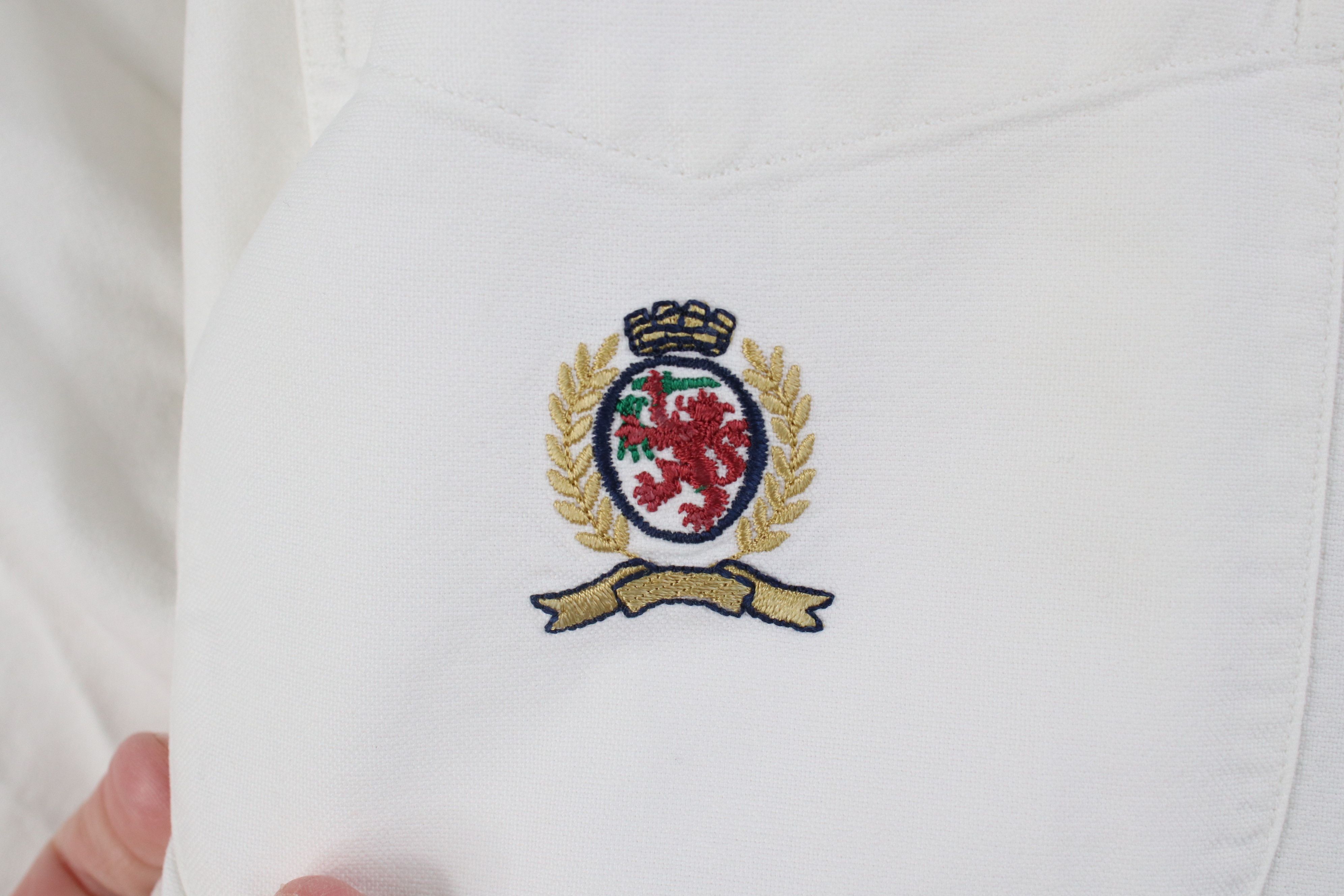 Tommy Hilfiger Vintage 90s Tommy Hilfiger Band Collar Button Shirt Size US L / EU 52-54 / 3 - 5 Thumbnail