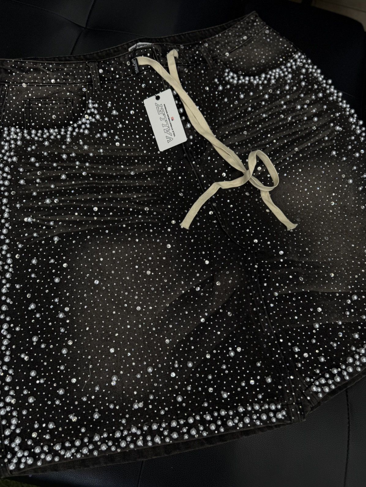 Vale Valley Vale Rhinestone Shorts Black Size 36 (NEW) Size US 36 / EU 52 - 4 Thumbnail