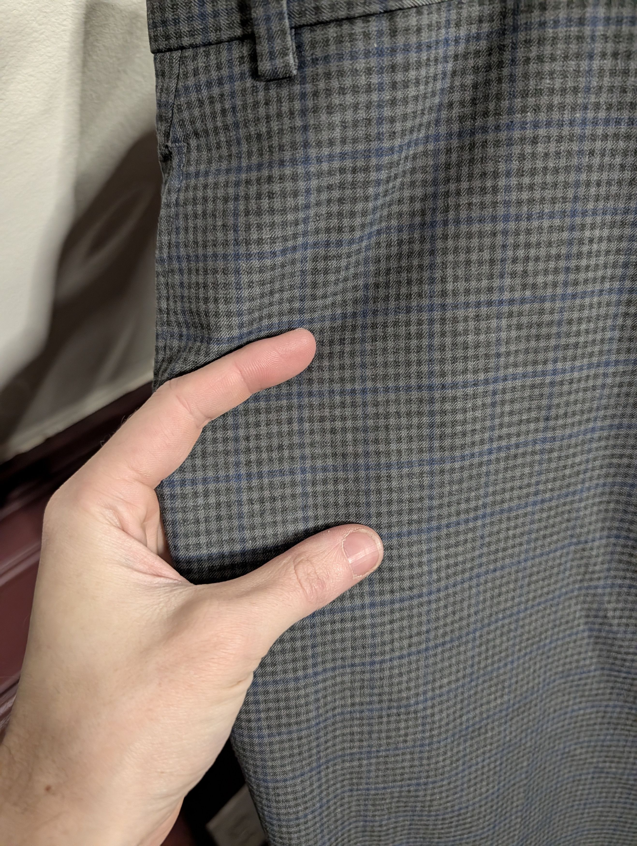 RRL Ralph Lauren RRL gray/green plaid flat front pants / trousers 37.5" Size US 37 - 3 Thumbnail