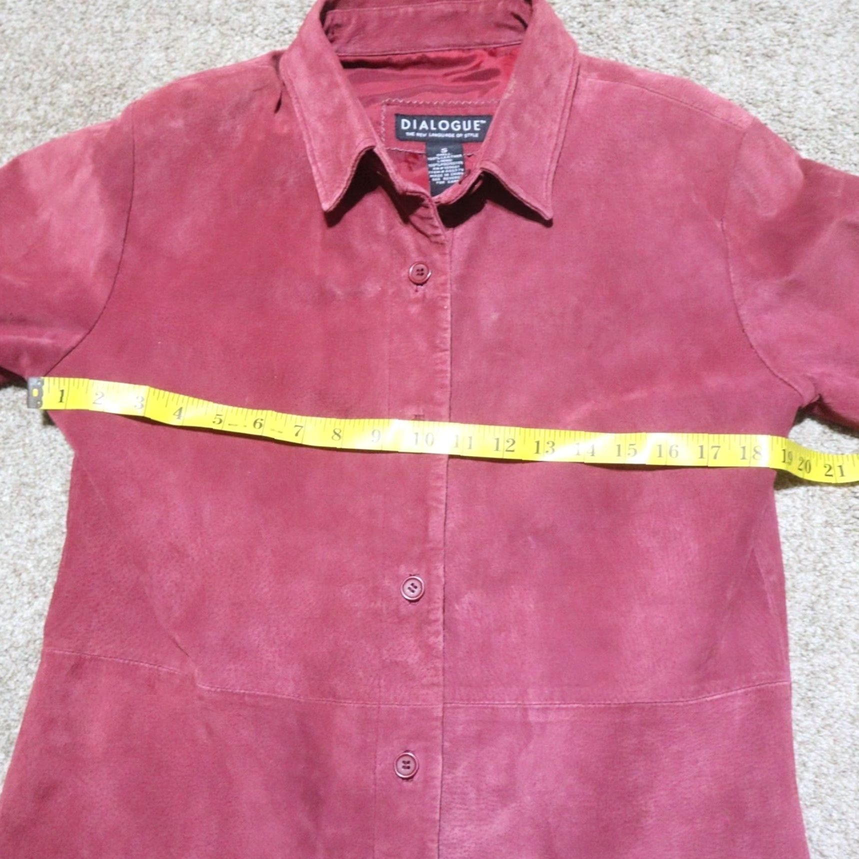 Vintage Dialogue Leather Jacket Women's Size S Red Button Up Small Real Leather jacket Clothing Womens Size S / US 4 / IT 40 - 5 Thumbnail