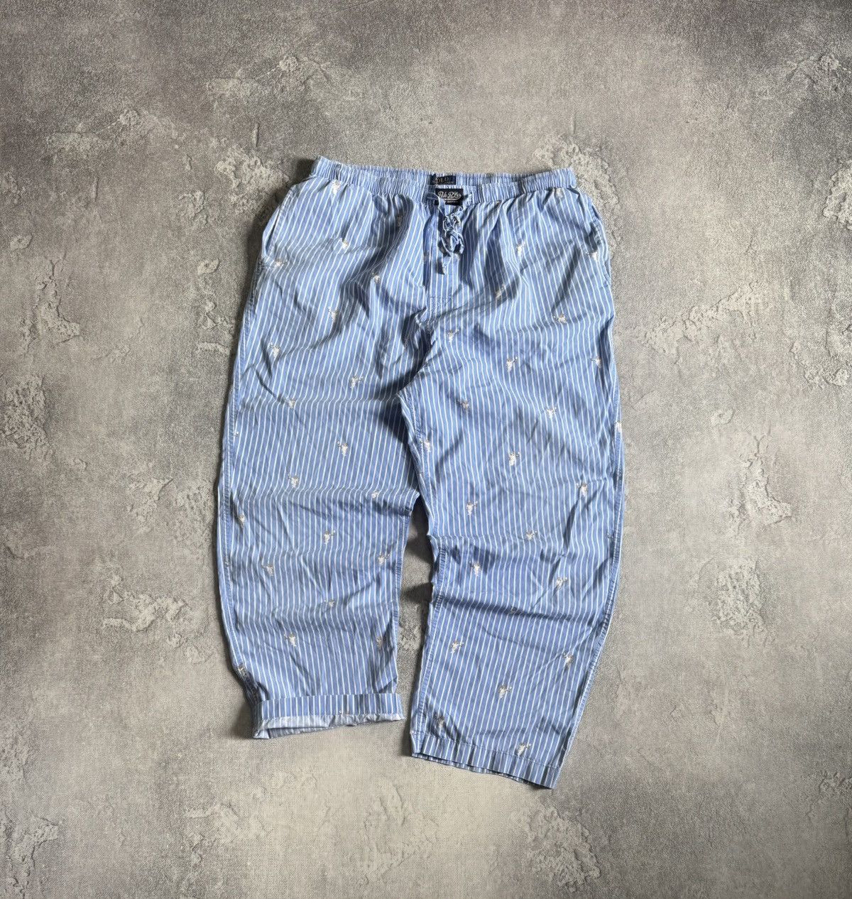 Polo Ralph Lauren Polo Ralph Lauren striped monogram sweat pants trousers 👖 Size US 34 / EU 50 - 1 Thumbnail
