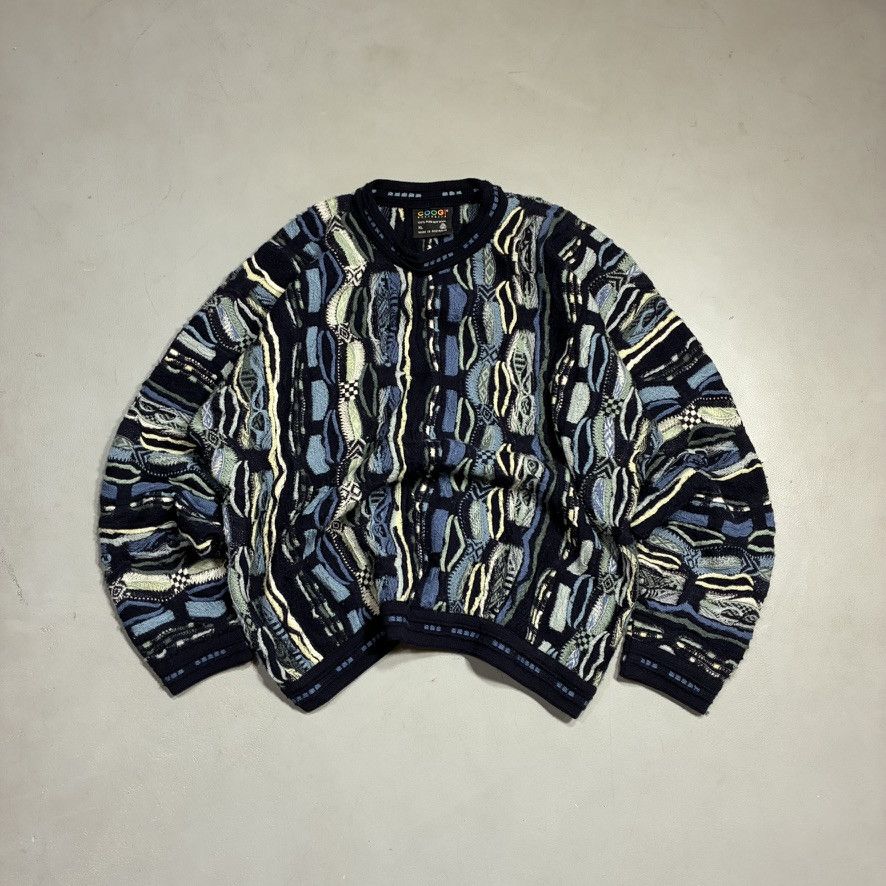 Coogi Vintage 90s COOGI Wool Sweater 3D Cable Knit XL Size US XL / EU 56 / 4 - 1 Thumbnail