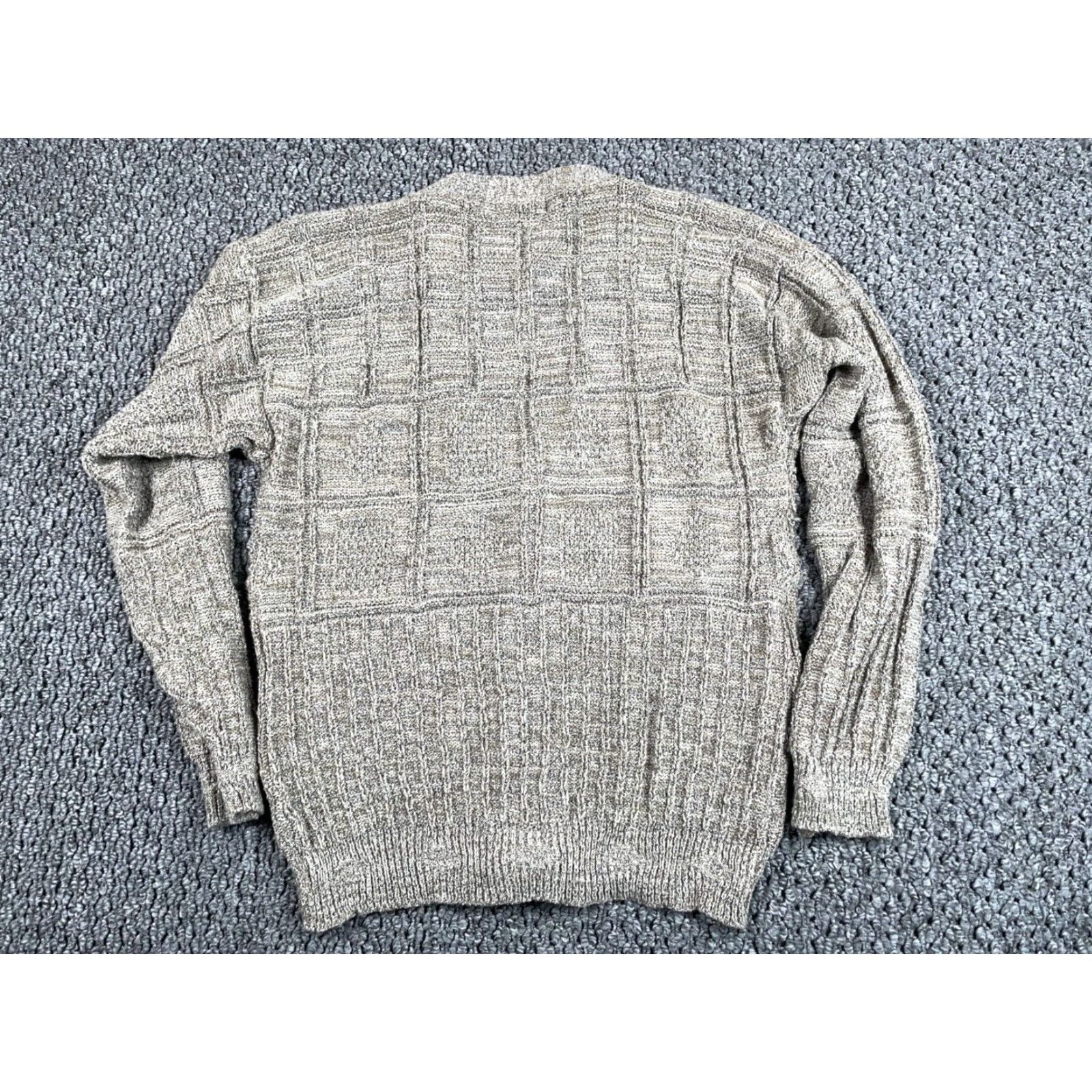 Vintage VINTAGE Northwest Territory Cardigan Sweater Men M Beige Textured Knit Geometric Pattern 90s Hipster Preppy Casual Fall Winter Size US M / EU 48-50 / 2 - 2 Thumbnail