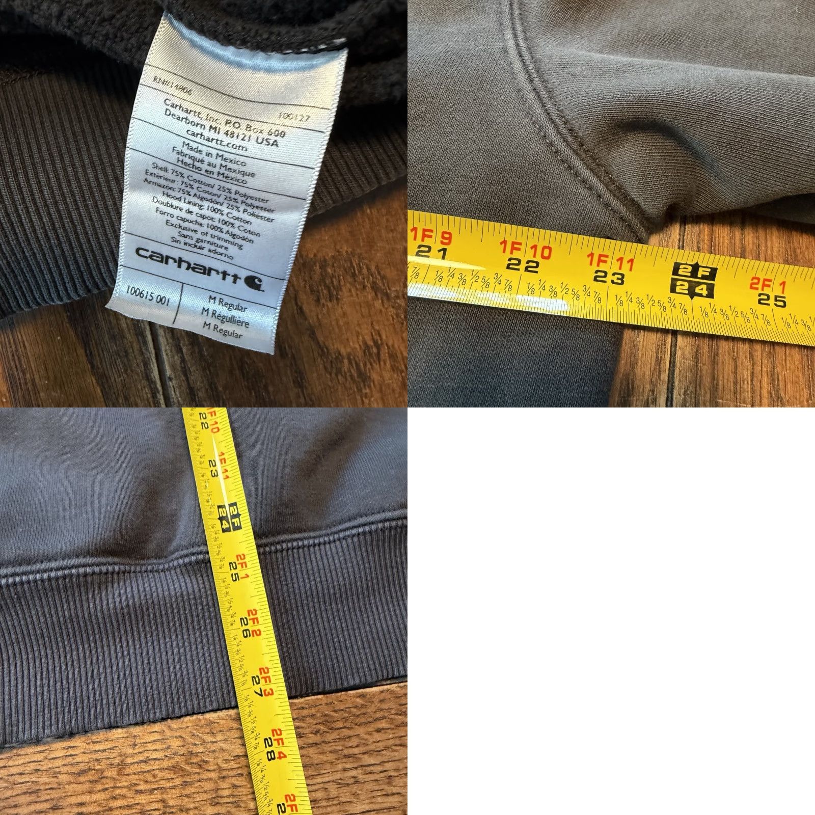 Carhartt Carhartt Hoodie Mens Medium Black Original Fit Rain Defender Pullover Faded Dark Rain Defender Logo Hooded Sweatshirt Casual Outdoor Men’s Size US M / EU 48-50 / 2 - 8 Thumbnail