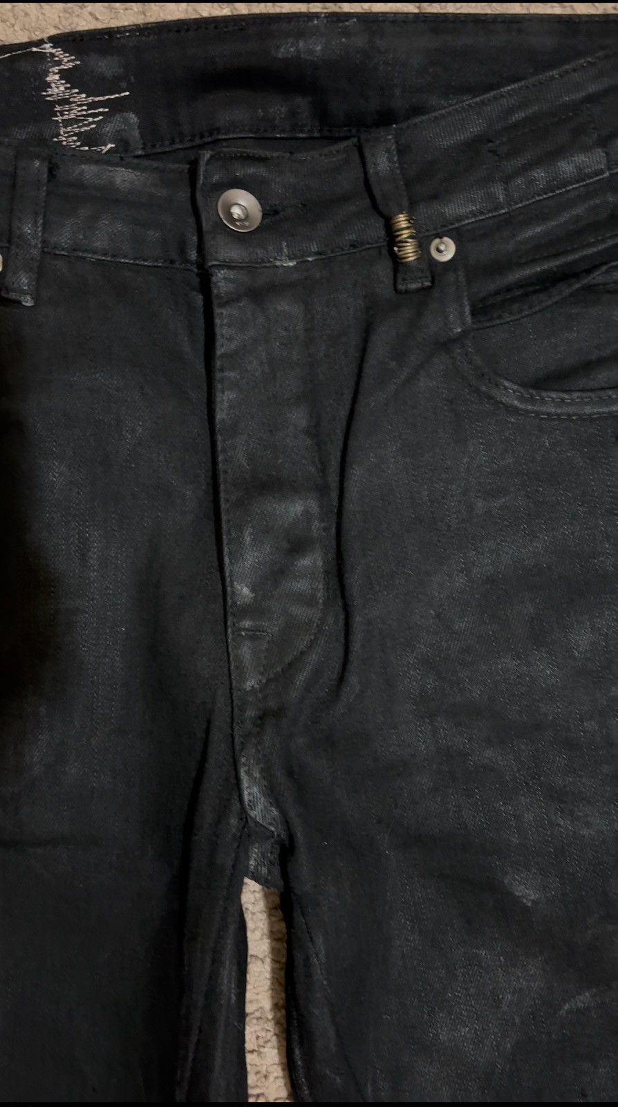 Rick Owens Drkshdw × Vintage vintage DRKSHDW waxed denim Size US 29 - 3 Thumbnail