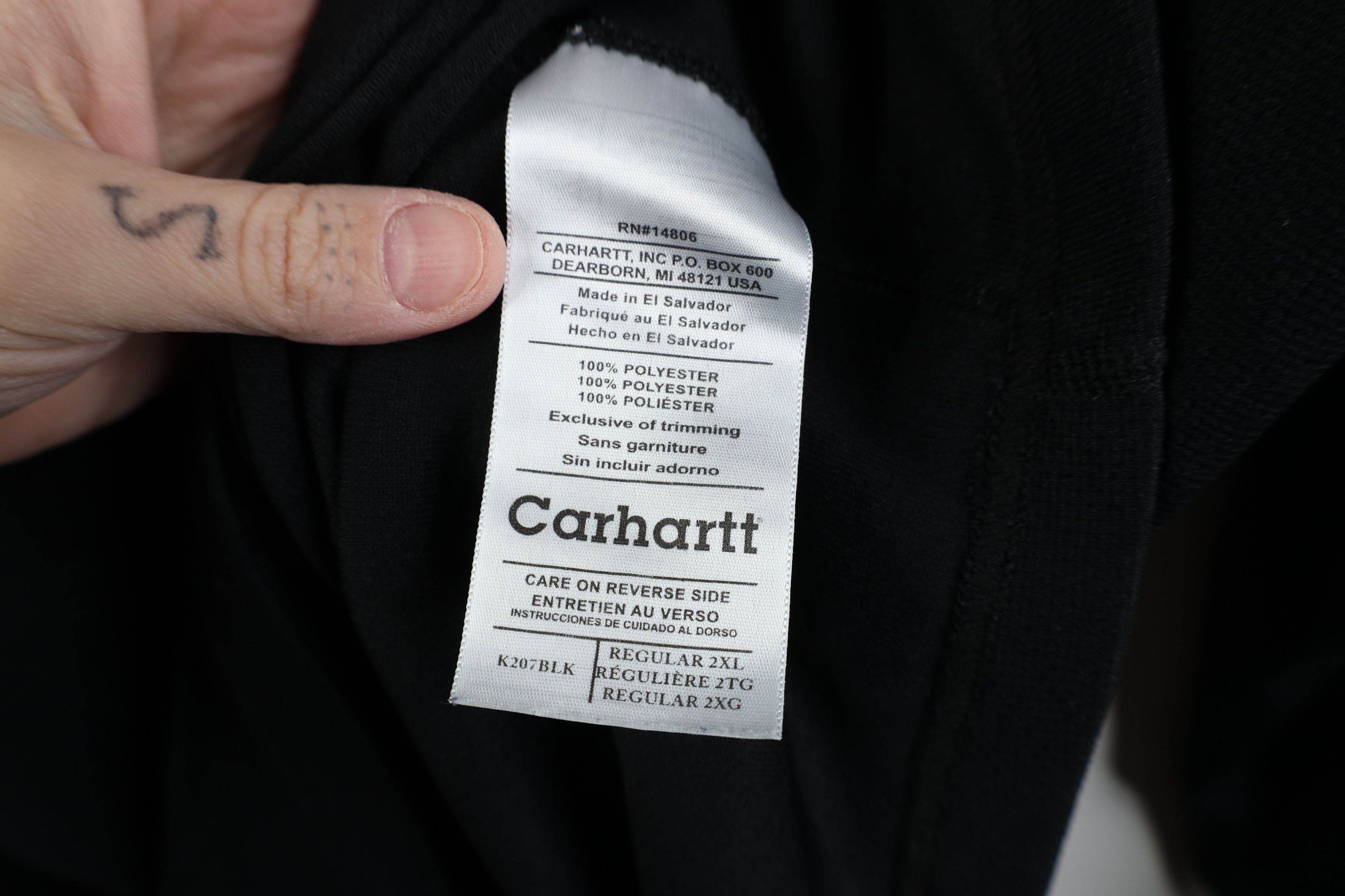 Carhartt Vintage Y2K Carhartt Thermal Knit Long Sleeve T-Shirt Black Size US XXL / EU 58 / 5 - 8 Thumbnail