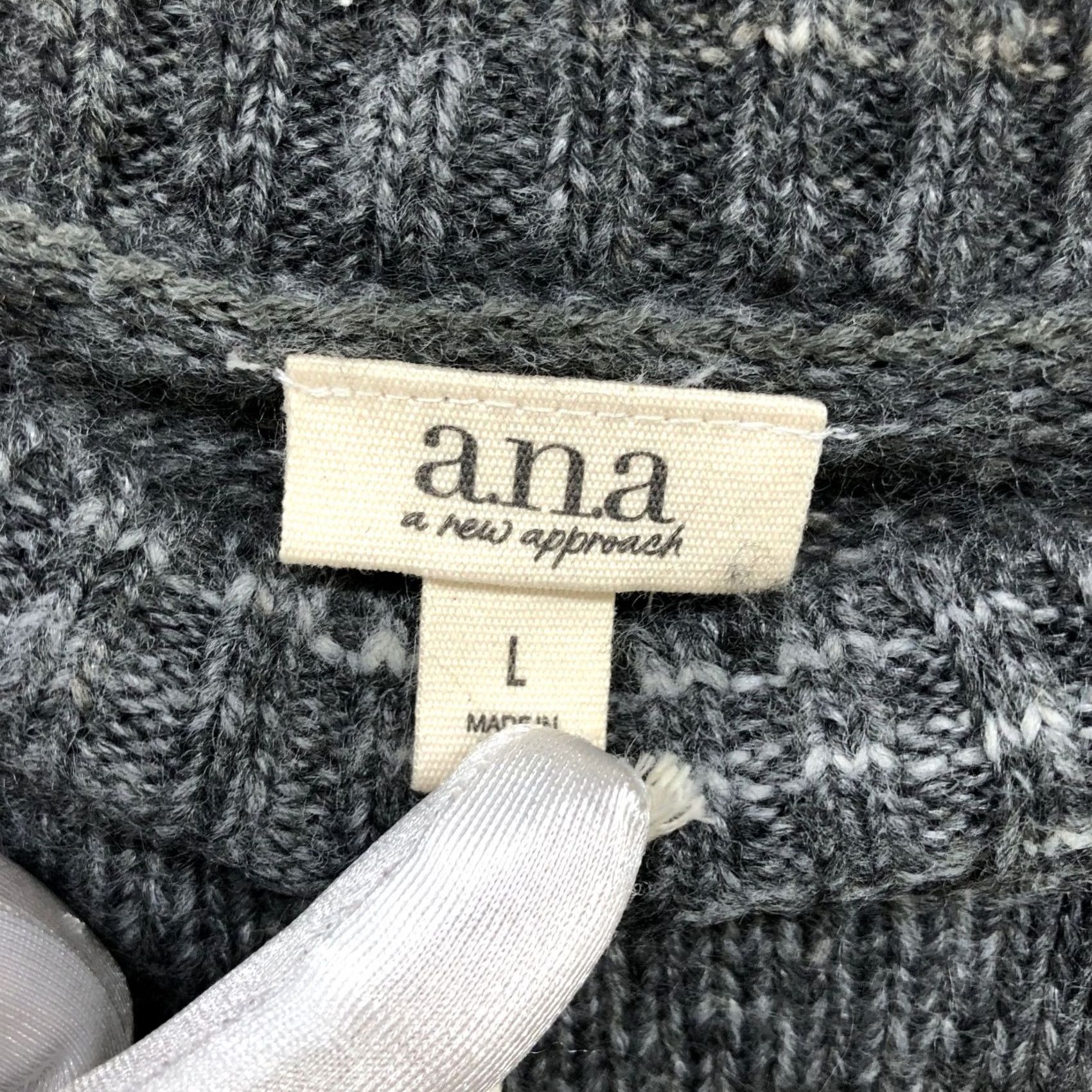 Vintage NWT A.N.A. Sweater Womens Large L Gray Crewneck Pullover Knit Stacatto Size L / US 10 / IT 46 - 6 Thumbnail