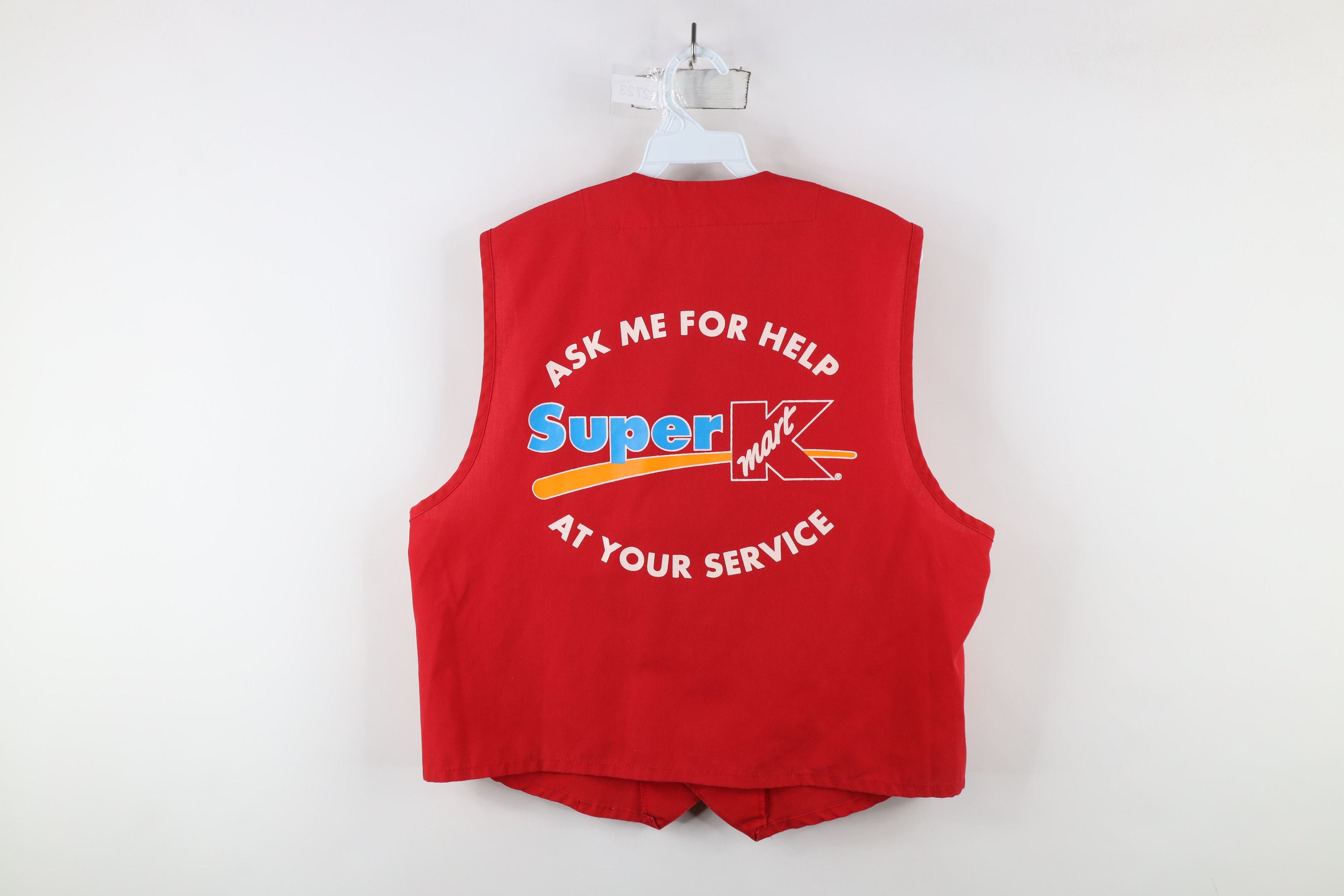 Vintage Vintage 90s Streetwear Super K Mart Center Greeter Vest Red Size US L / EU 52-54 / 3 - 12 Thumbnail