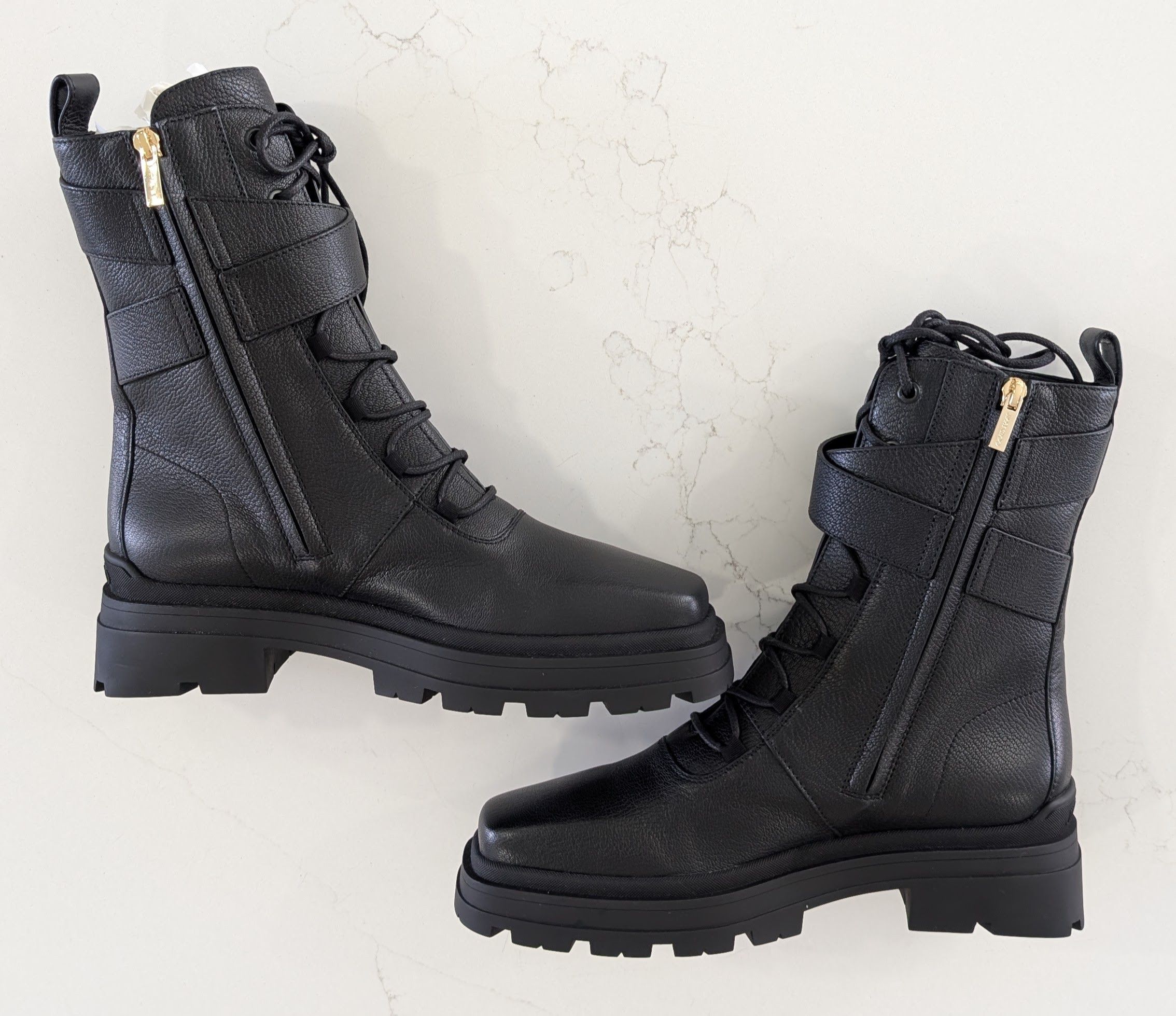Jimmy Choo Jimmy Choo Noemi 45 Leather Pearl Combat Size 41.5 Boots Size US 11 / IT 41 - 3 Thumbnail
