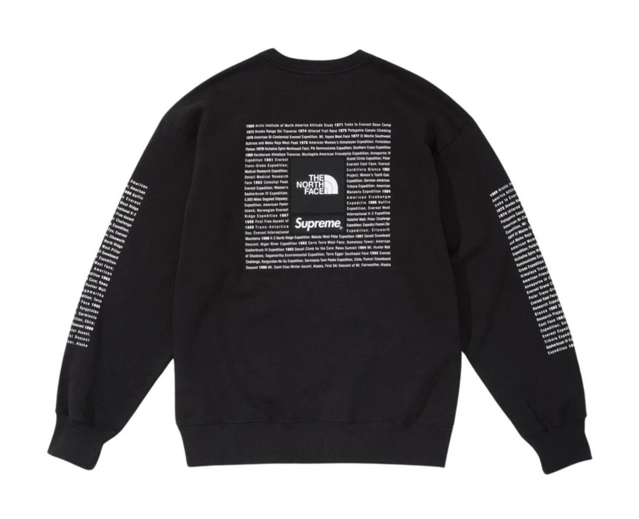 image of Supreme x The North Face Crewneck in Black, Men's (Size 2XL)