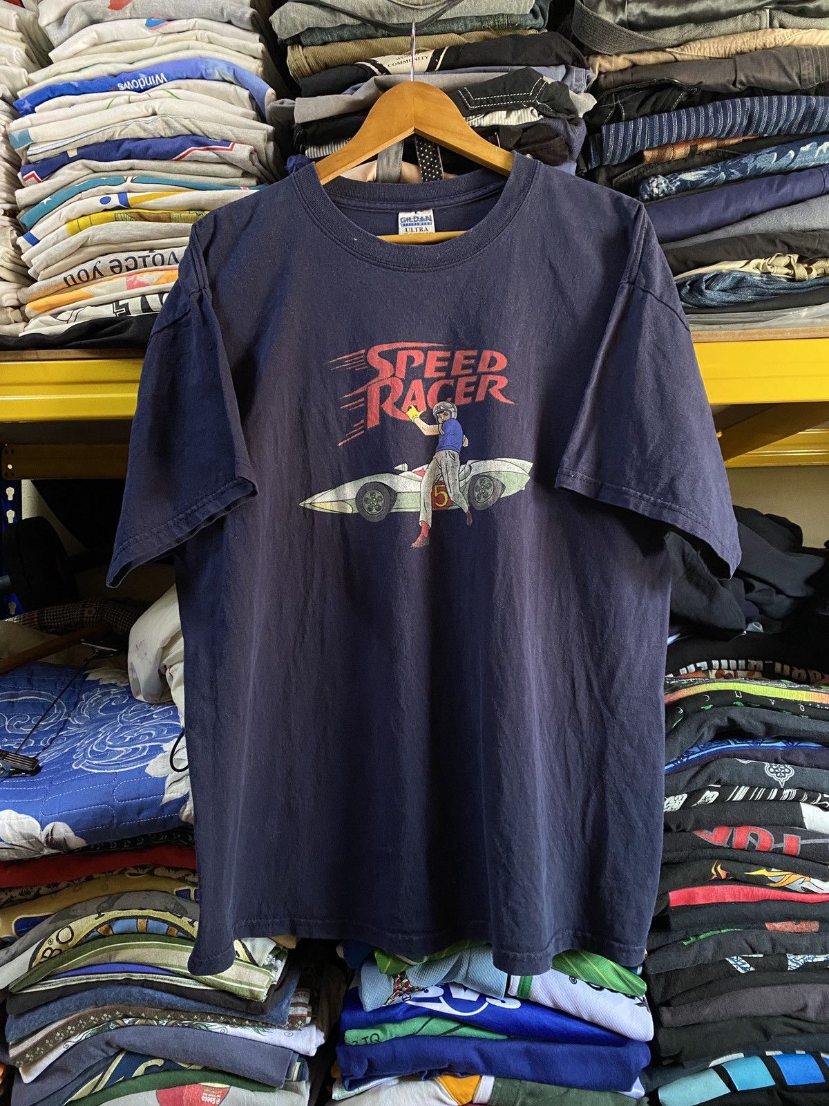 Vintage Vintage Speed Racer Cartoon Anime movie Tee blue XLarge Size US XL / EU 56 / 4 - 1 Thumbnail