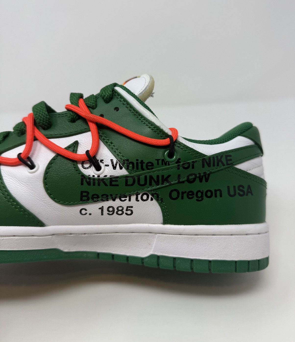 Nike × Off-White Nike Off-White Dunk Low Pine Green Size US 9.5 / EU 42-43 - 7 Thumbnail