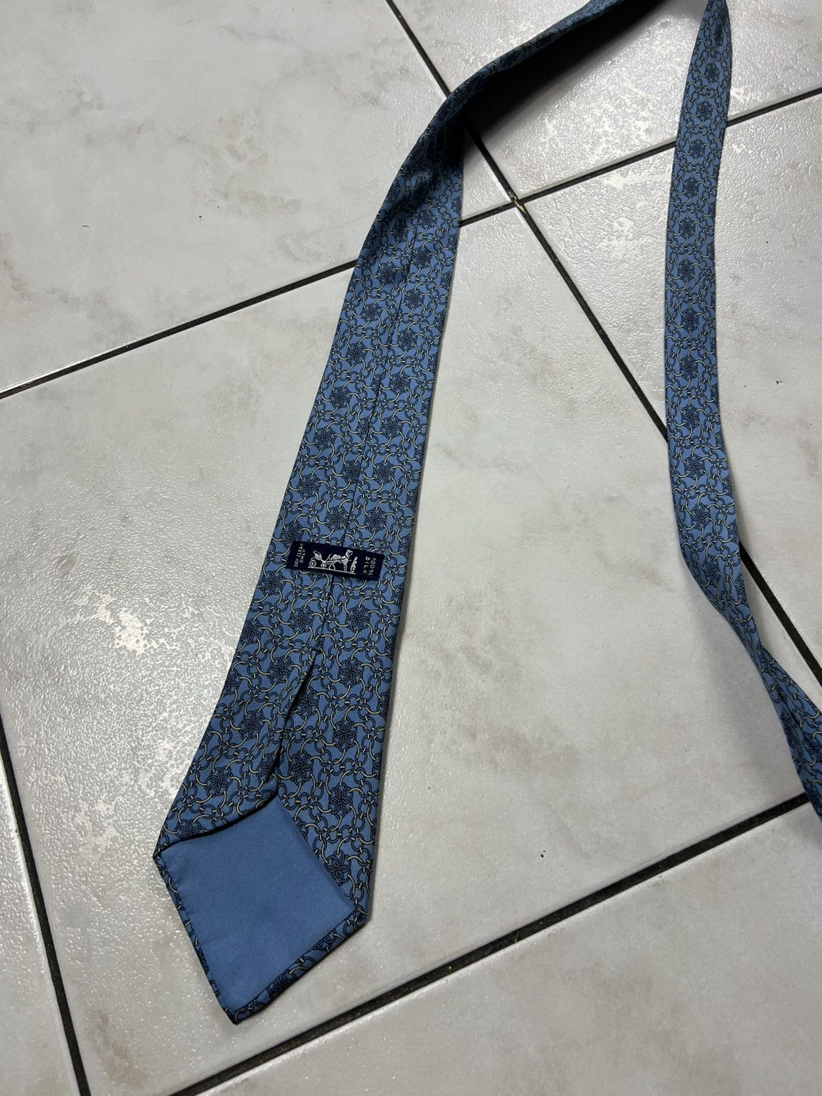Hermes Vintage Hermes Paris silk tie luxury 7442HA patterned circle Size ONE SIZE - 12 Thumbnail