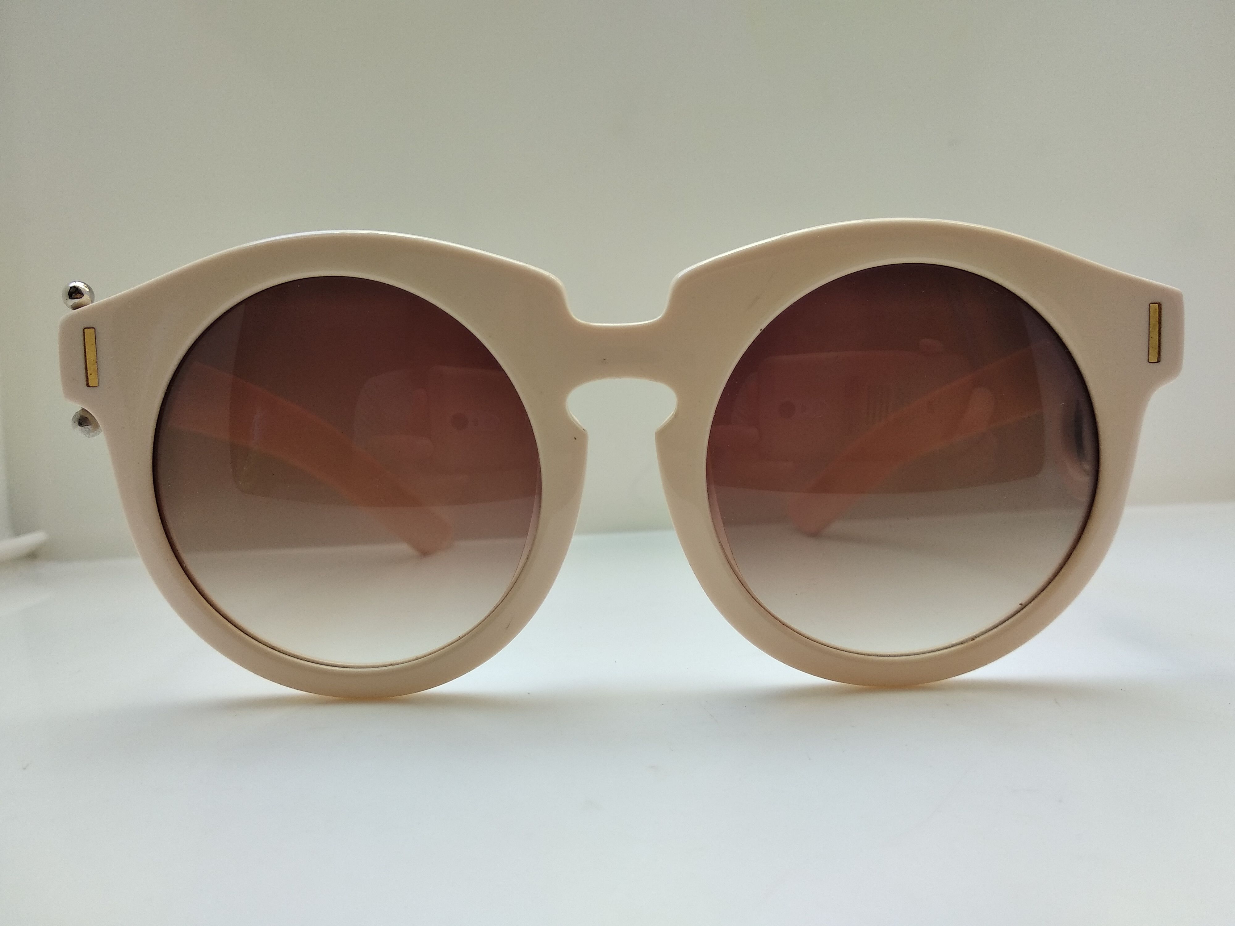 Grey Ant Grey Ant Ivory white Round Sunglasses Frame Size ONE SIZE - 1 Thumbnail