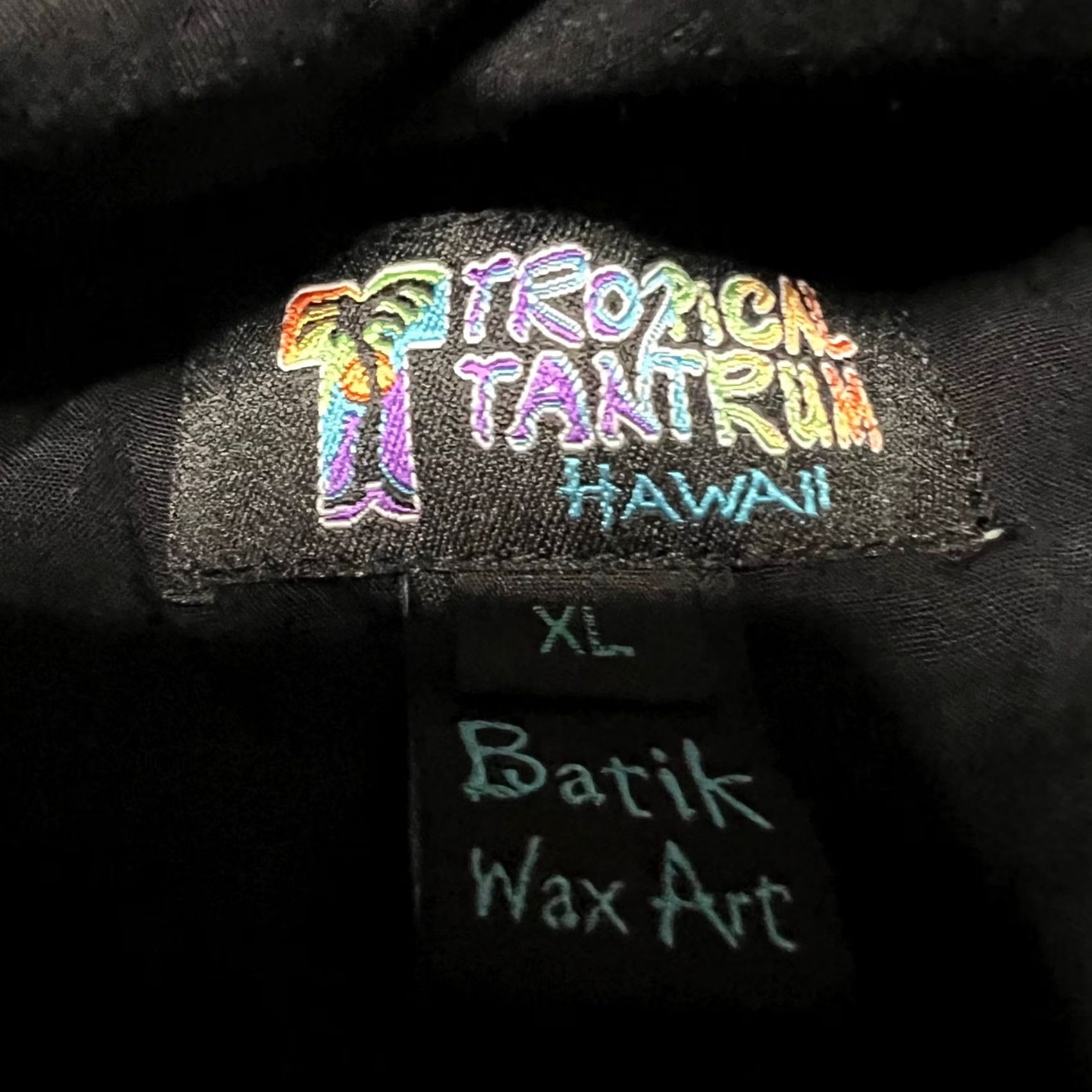 Vintage VINTAGE Tropical Tantrum Hawaiian Shirt 80s 90s Guitar Piano Mens XL Short Sleeve Black Size US XL / EU 56 / 4 - 6 Thumbnail