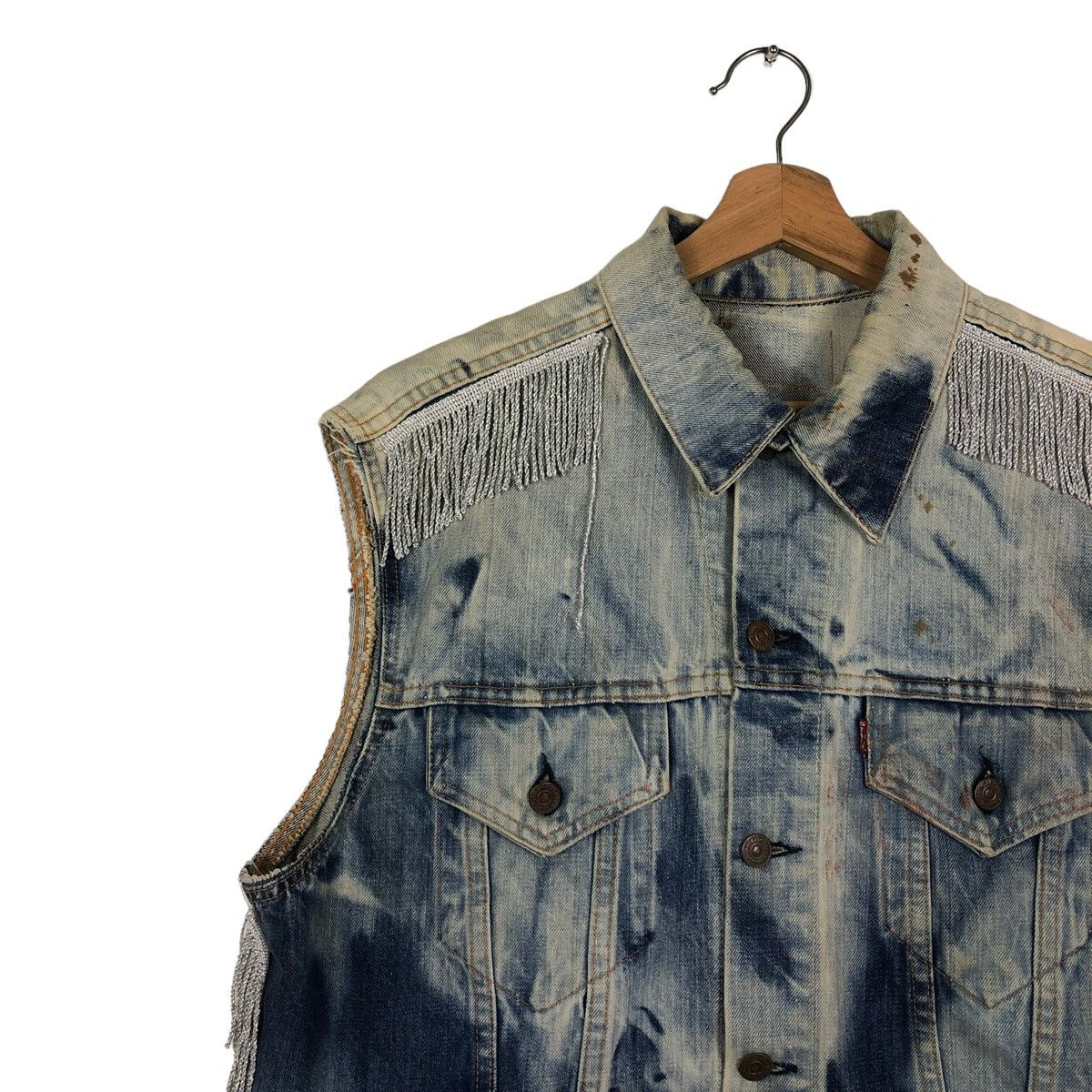 Levi's 🔥80’s TRUE VINTAGE BIG E TANK TOP TRUCKER DENIM CUSTOM Size US M / EU 48-50 / 2 - 5 Thumbnail