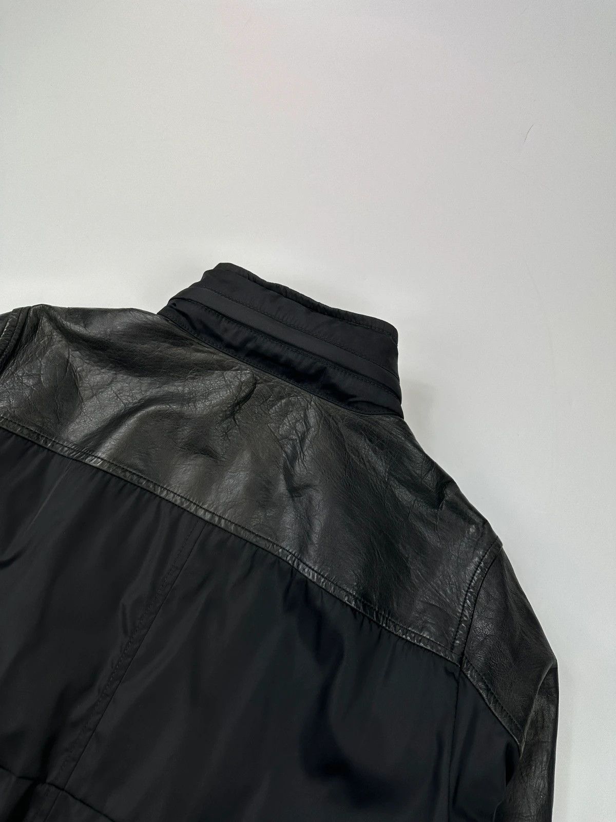 Prada Prada Milano FW09 Black Leather & Nylon Padded Bomber Jacket Size US M / EU 48-50 / 2 - 6 Thumbnail