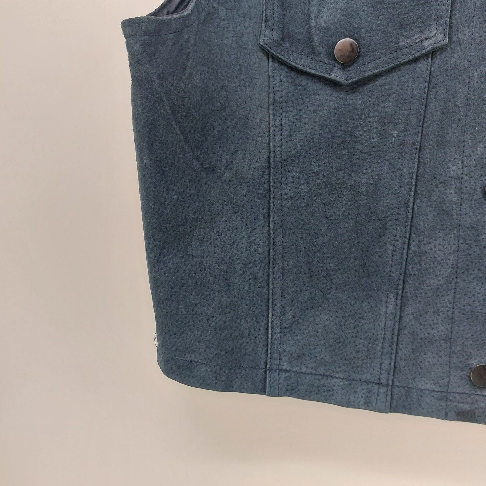 Vintage Mariah MPW Size L Hippy Navy Blue Vest Suede Western Cowgirl Size L / US 10 / IT 46 - 9 Thumbnail