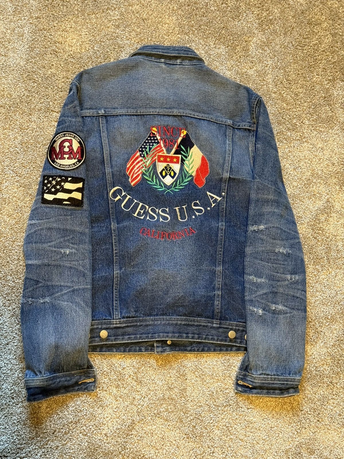 Guess Guess Flag Denim Jacket Size US M / EU 48-50 / 2 - 2 Thumbnail